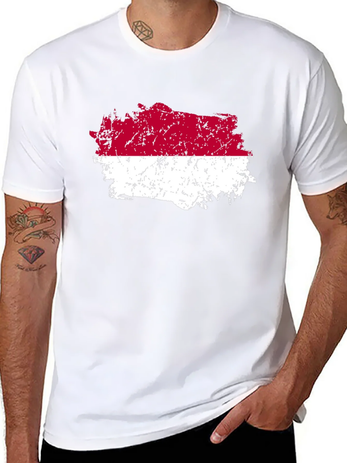 Indonesia Flag T-Shirt - Distressed Graphic Tee product image 10