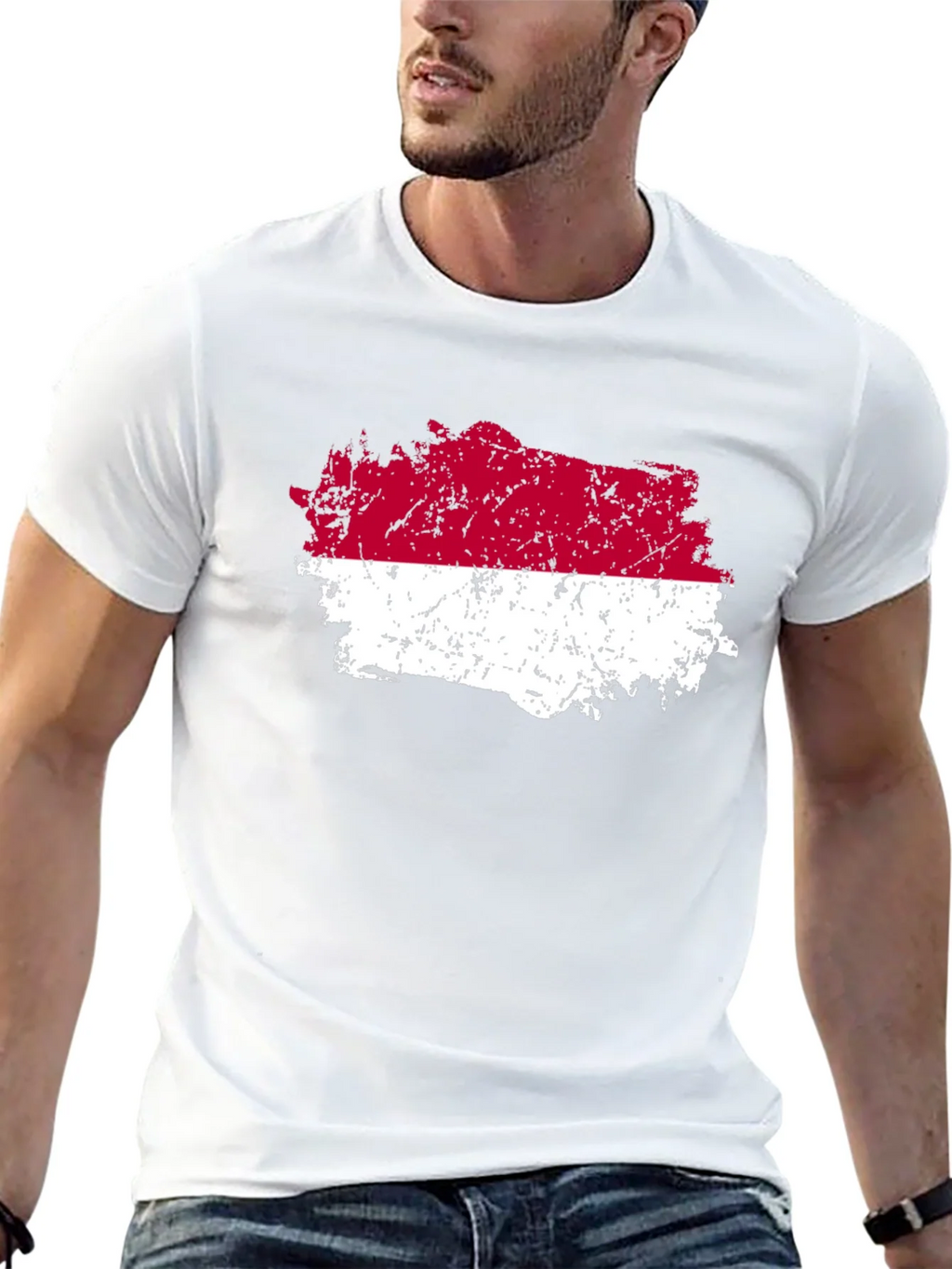 Indonesia Flag T-Shirt - Distressed Graphic Tee product image 4