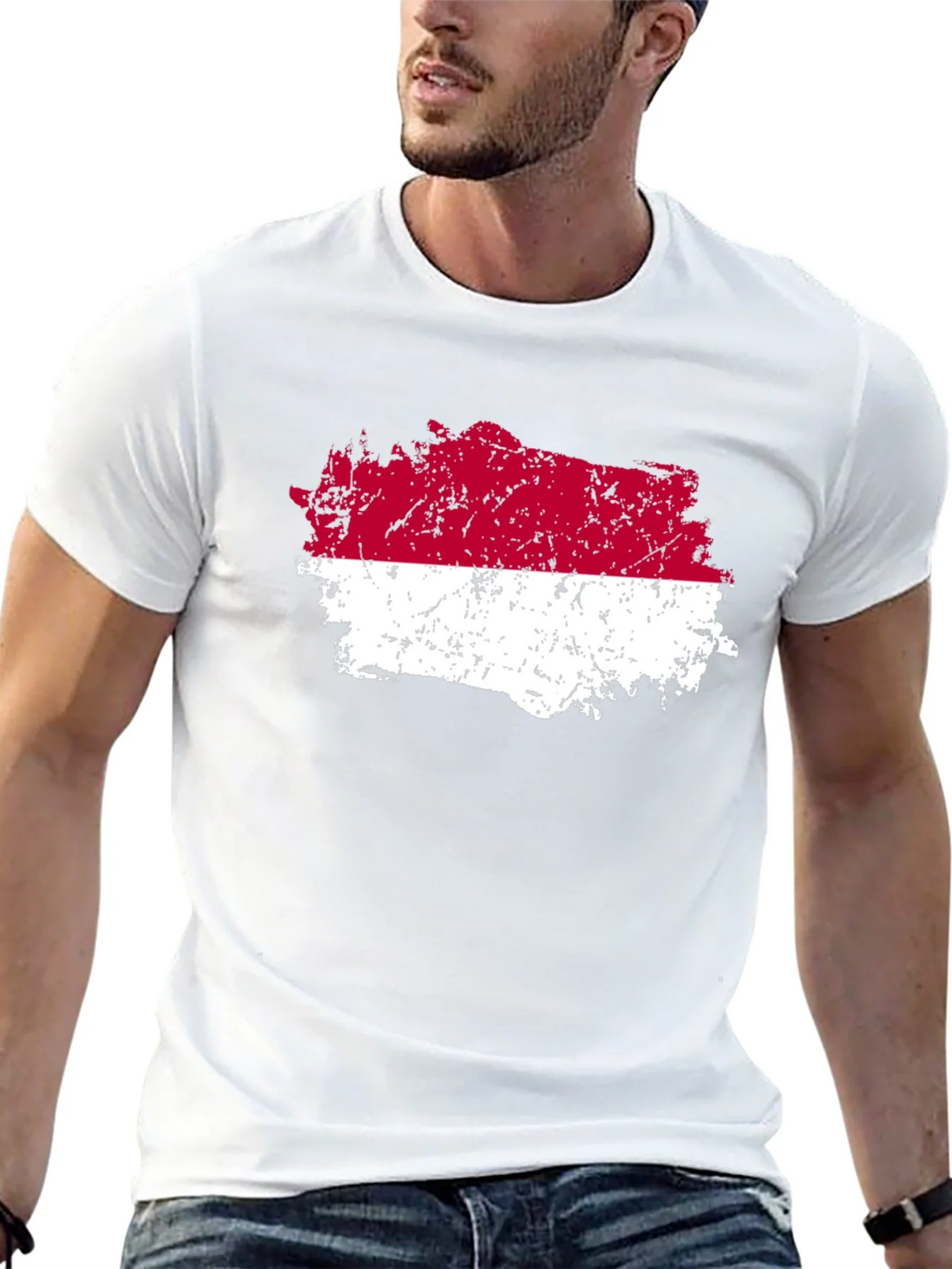 Indonesia Flag T-Shirt - Distressed Graphic Tee product image 4