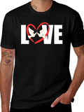 Love Heart Doves Graphic T-Shirt product image 1