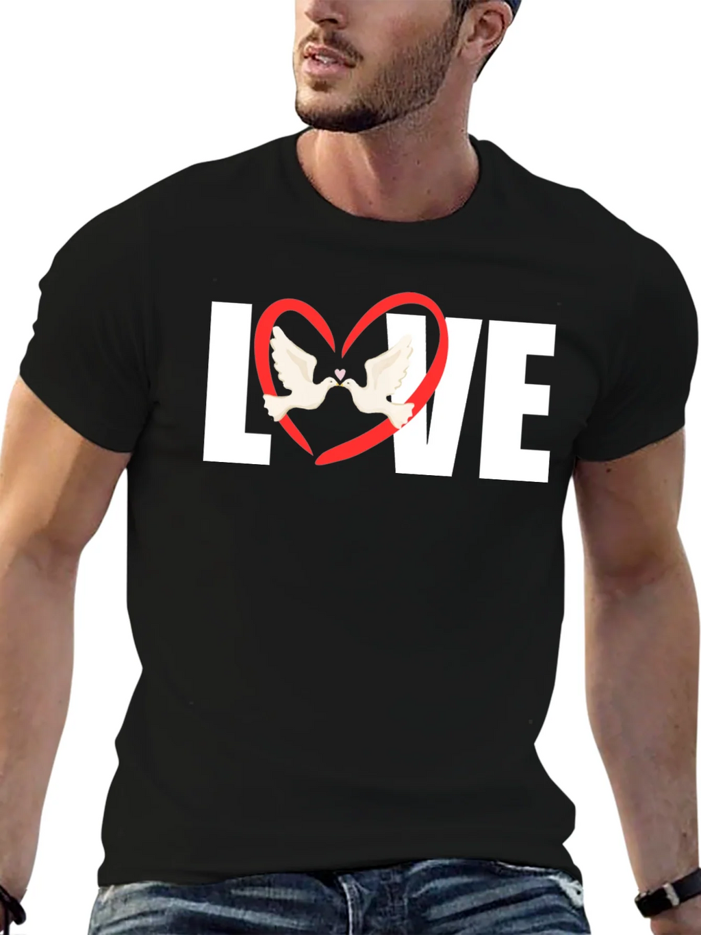 Love Heart Doves Graphic T-Shirt product image 9