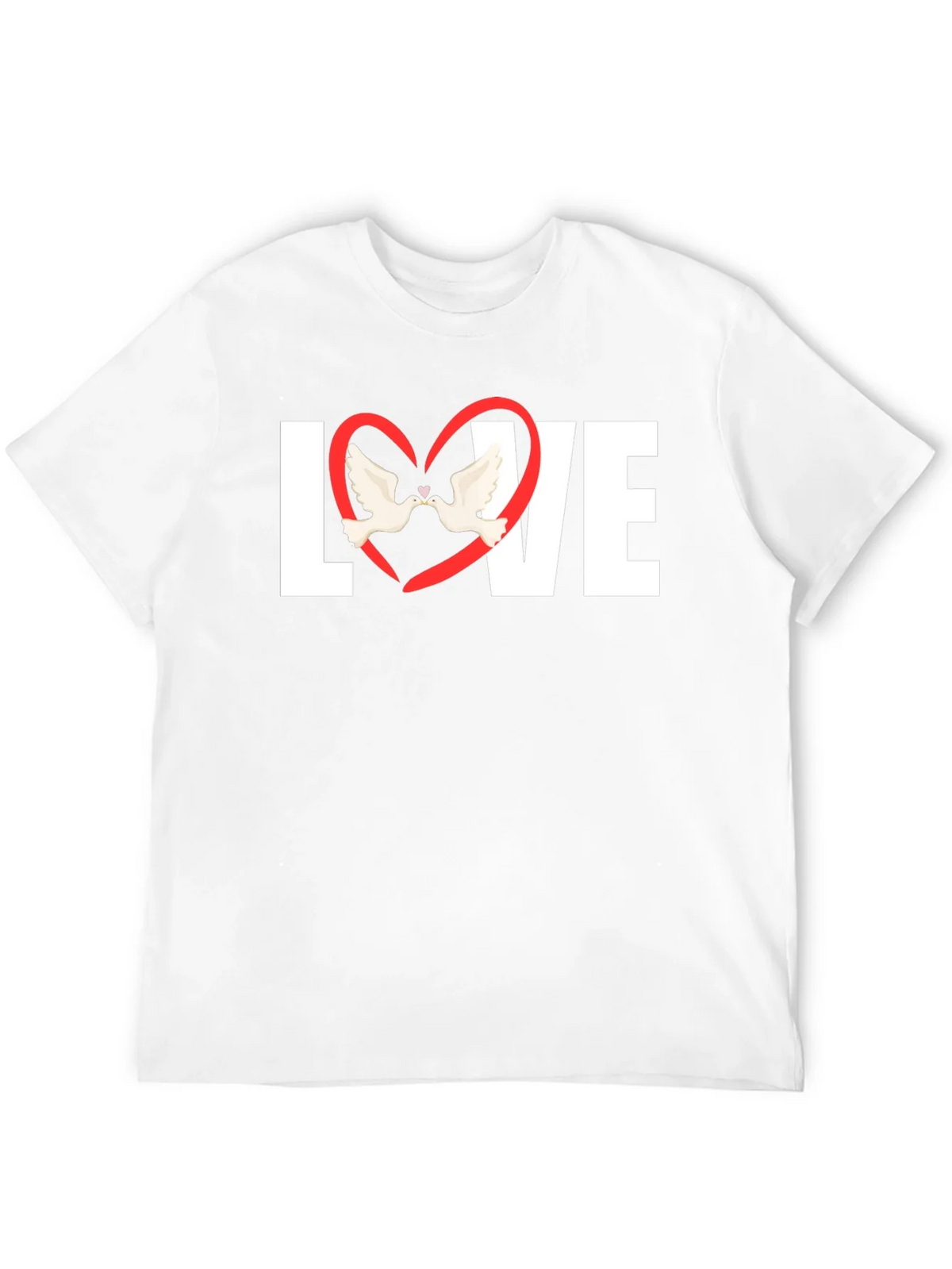 Love Heart Doves Graphic T-Shirt product image 3