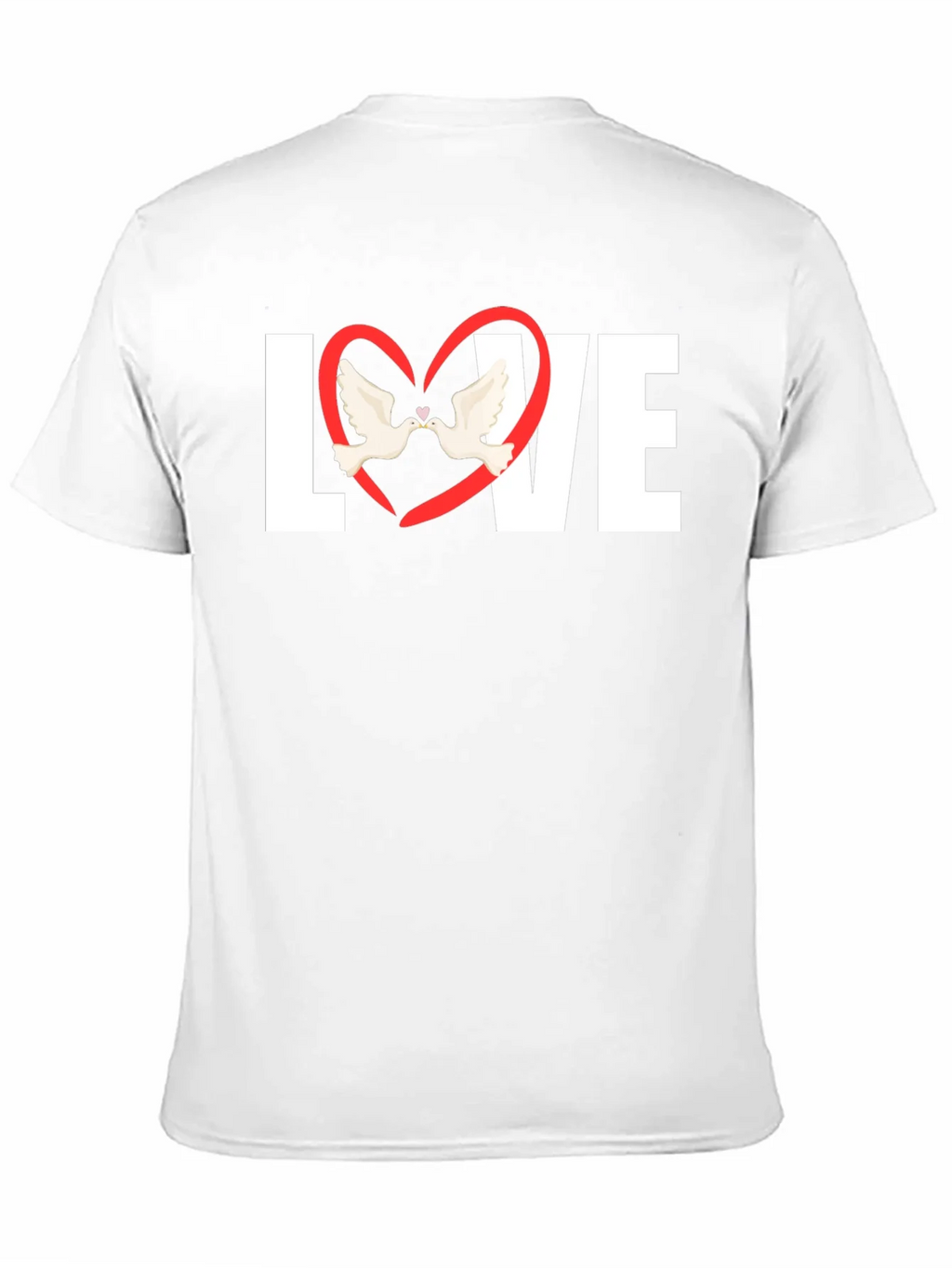 Love Heart Doves Graphic T-Shirt product image 2
