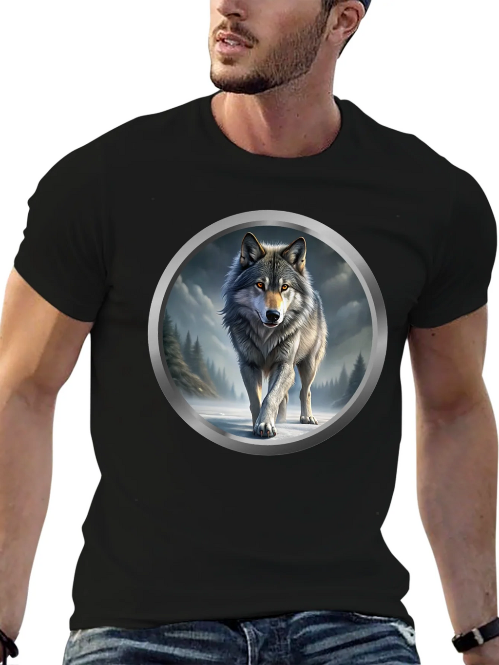 Wolf Graphic Print T-Shirt product image 6