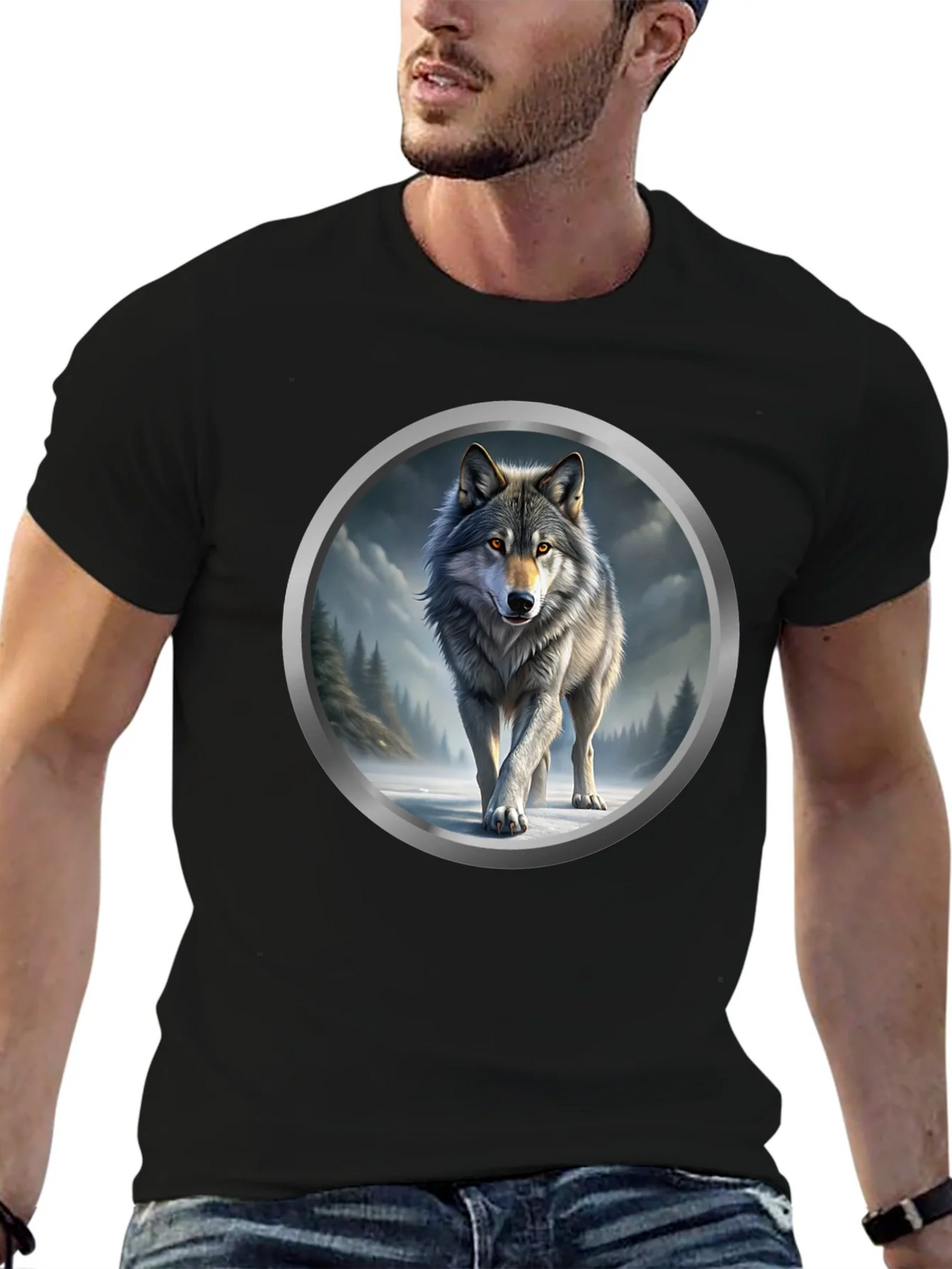 Wolf Graphic Print T-Shirt product image 6