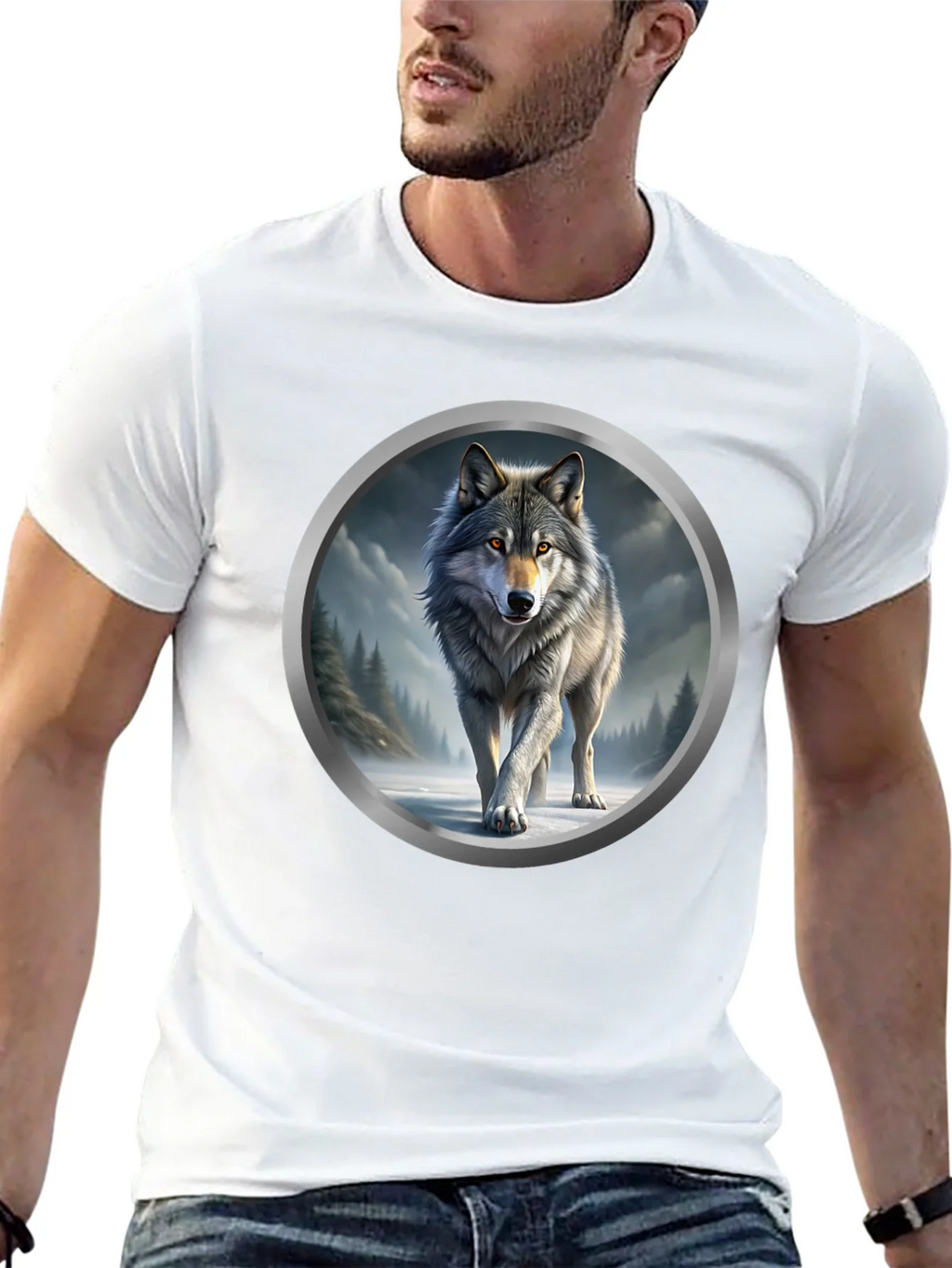 Wolf Graphic Print T-Shirt product image 12