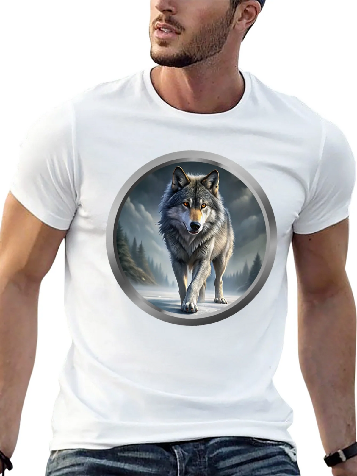 Wolf Graphic Print T-Shirt product image 12
