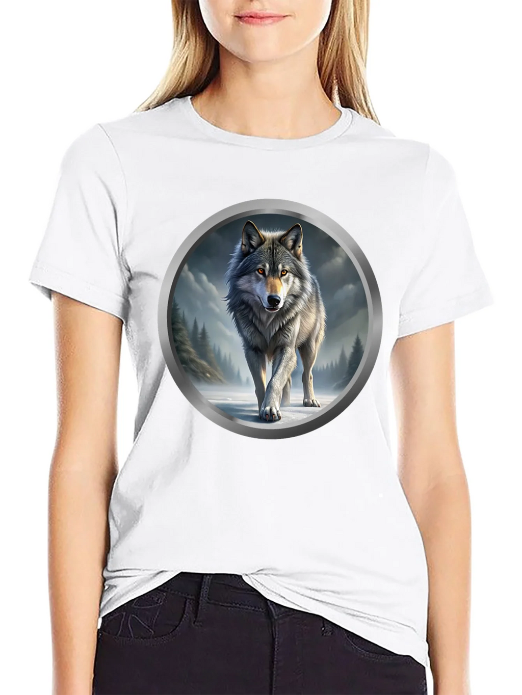 Wolf Graphic Print T-Shirt product image 8