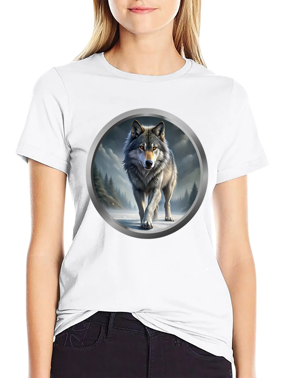 Wolf Graphic Print T-Shirt product image 8
