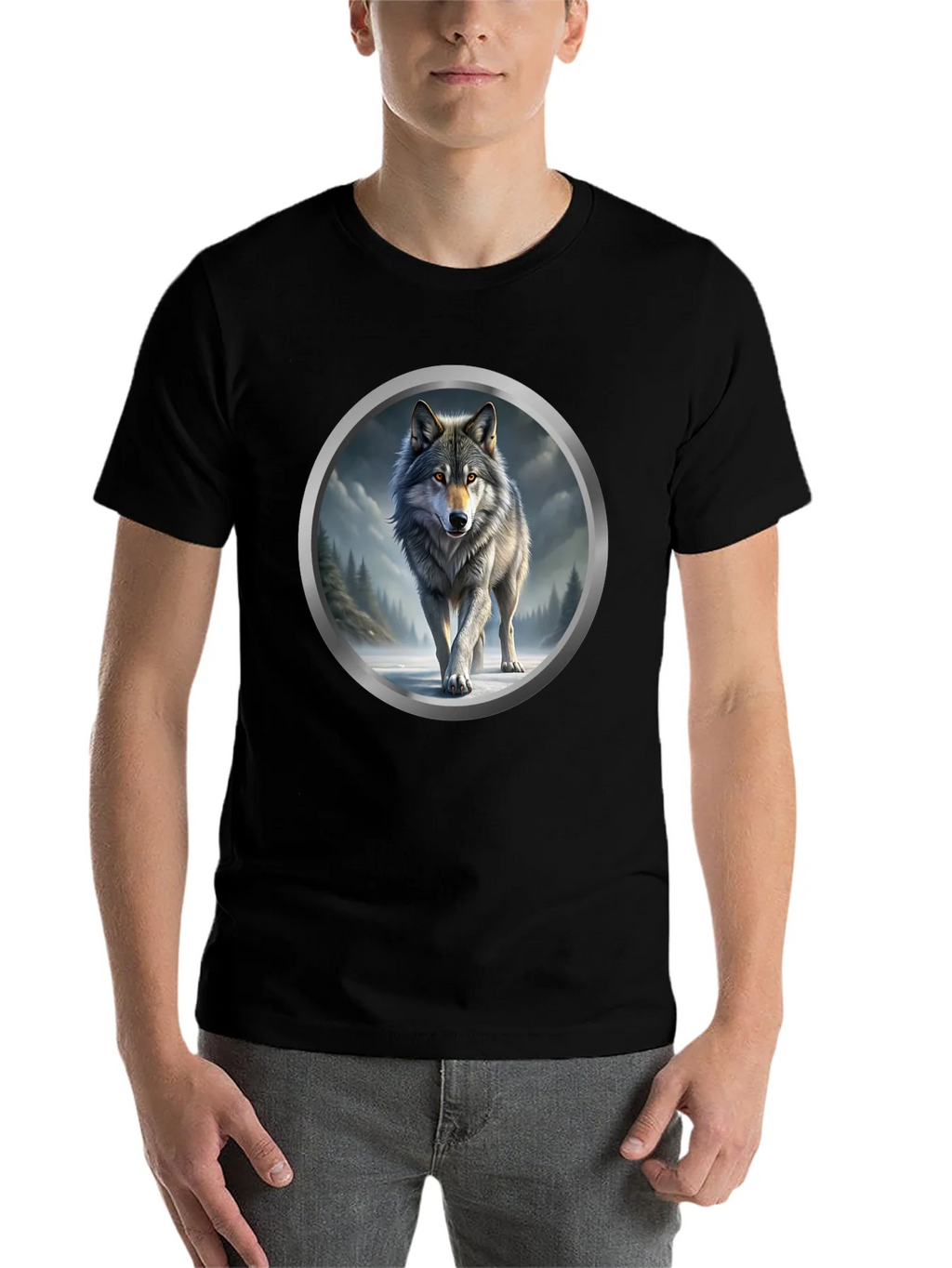 Wolf Graphic Print T-Shirt product image 4