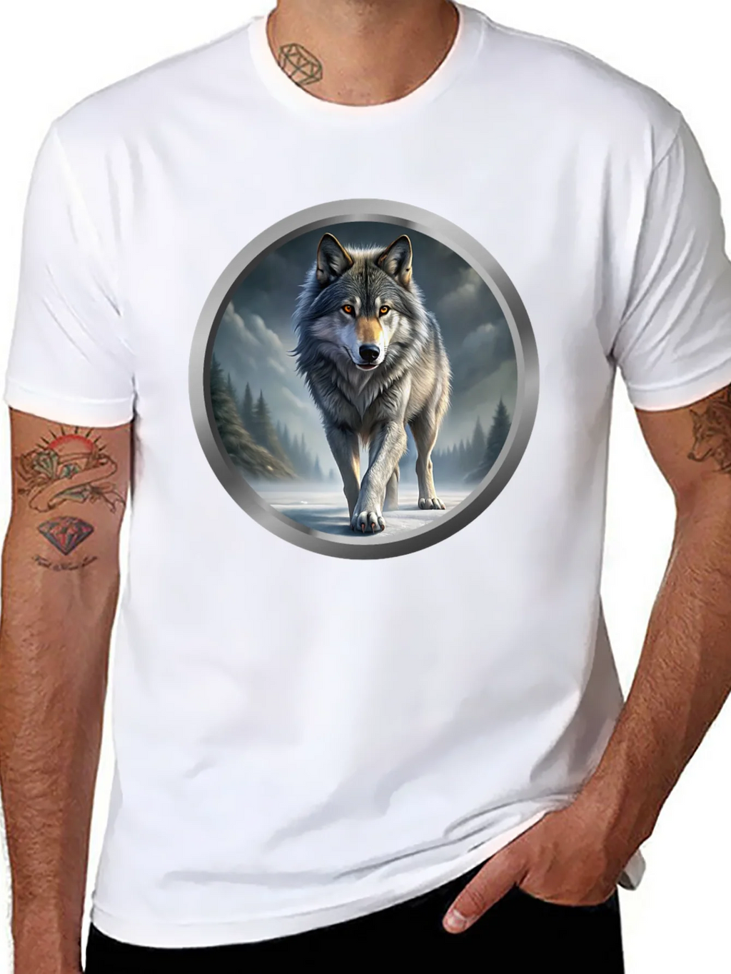 Wolf Graphic Print T-Shirt product image 7