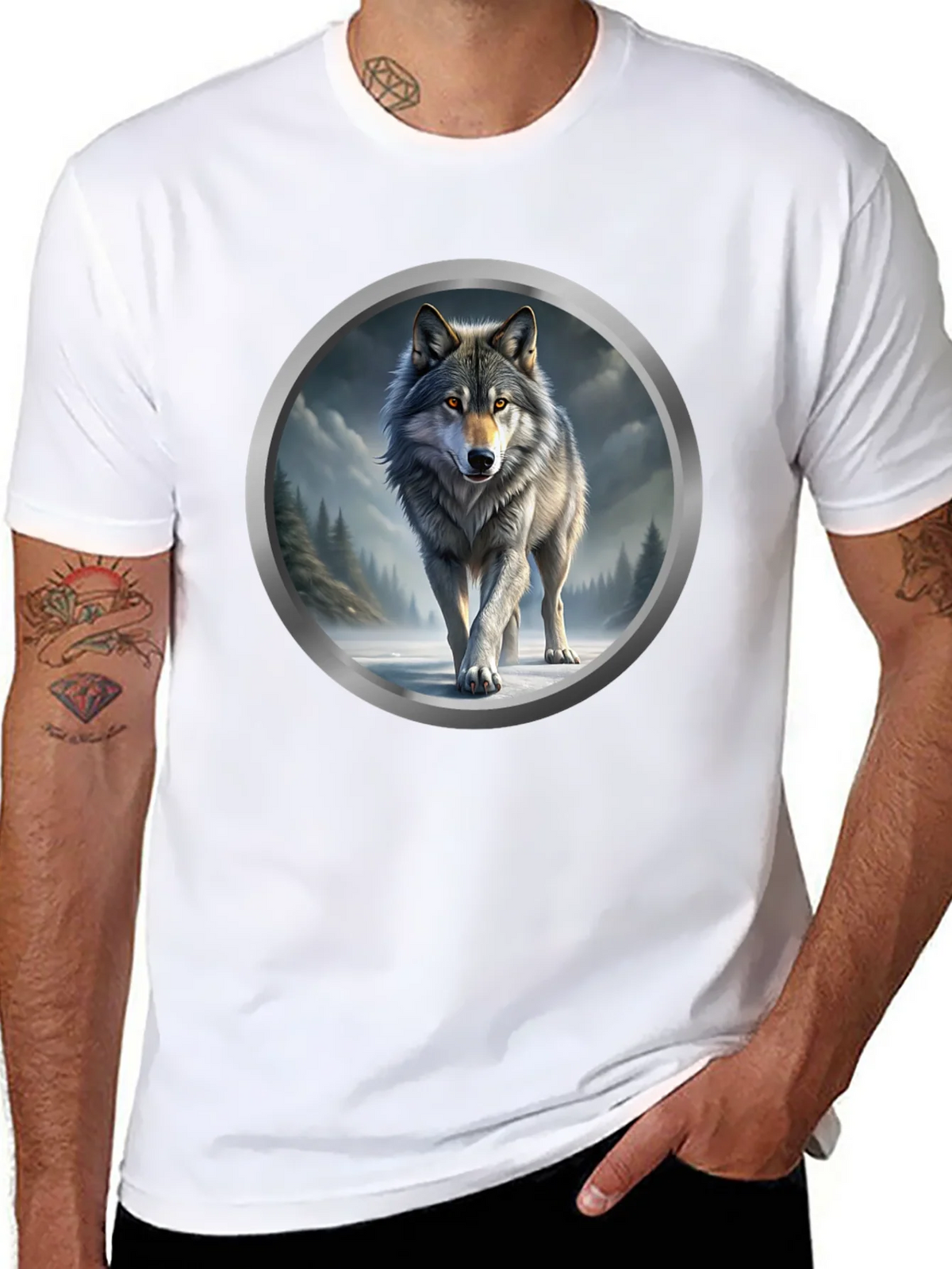 Wolf Graphic Print T-Shirt product image 7