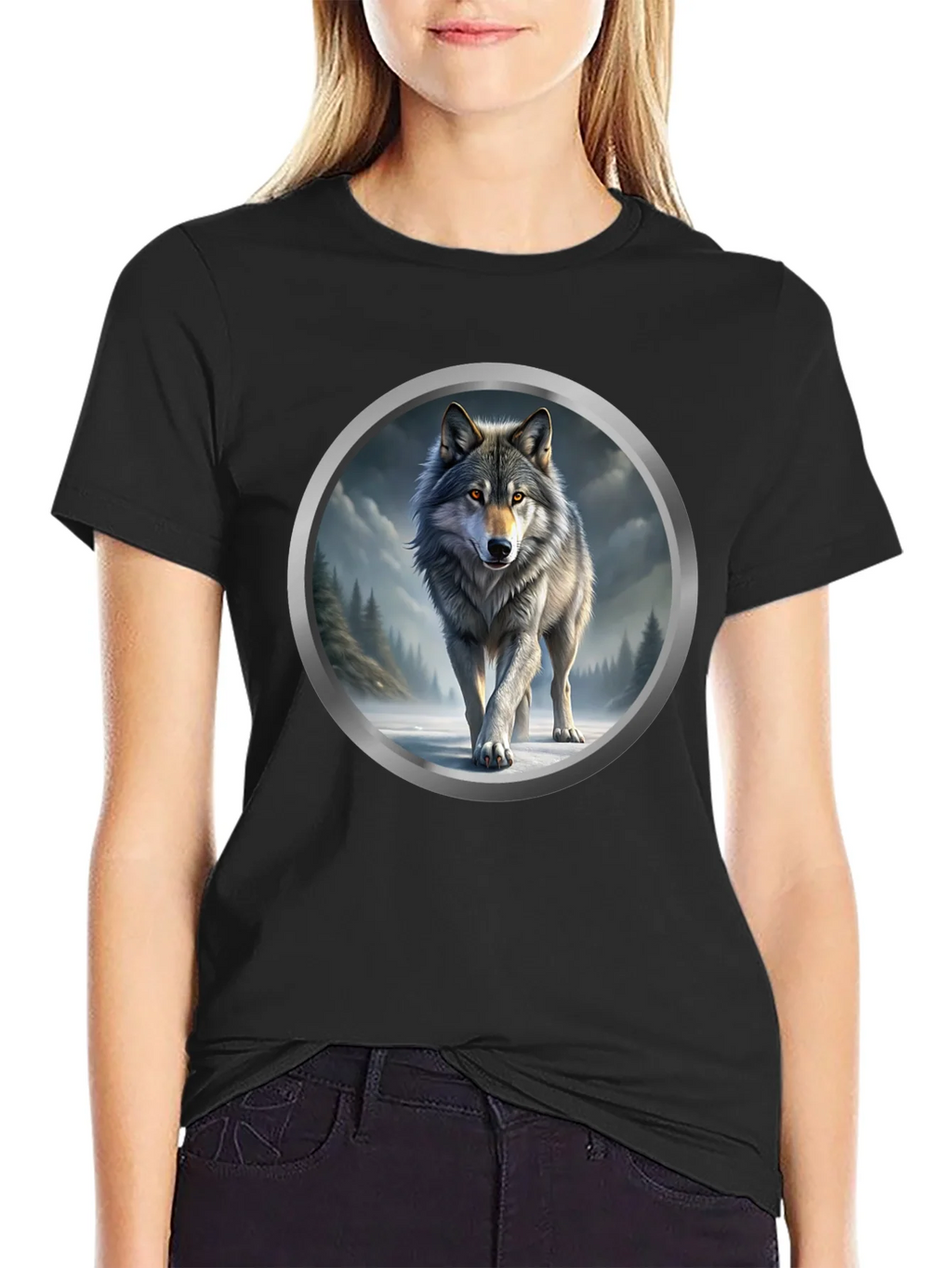 Wolf Graphic Print T-Shirt product image 2
