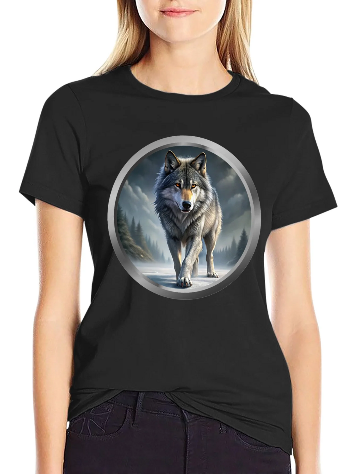 Wolf Graphic Print T-Shirt product image 2