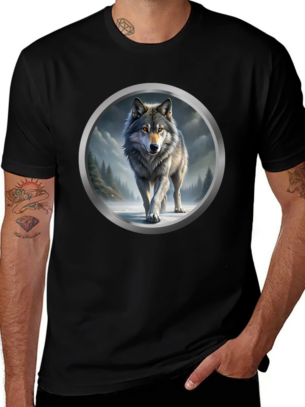 Wolf Graphic Print T-Shirt product image 1