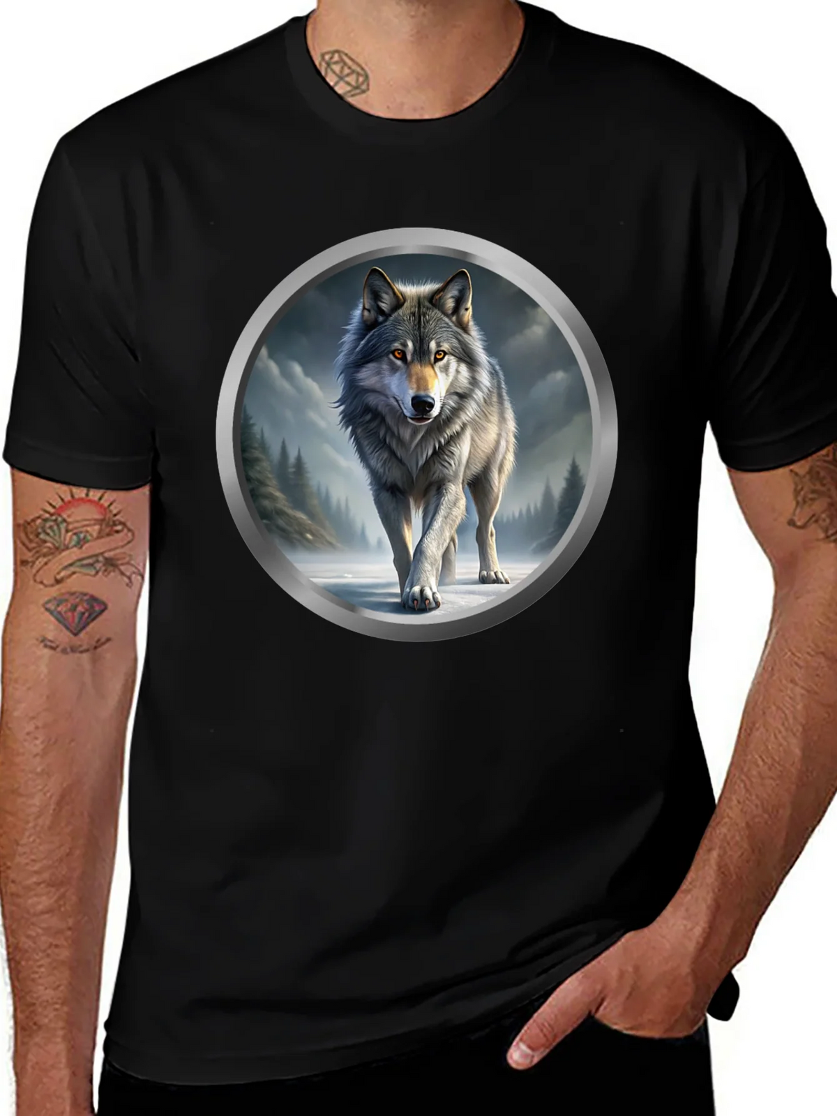 Wolf Graphic Print T-Shirt product image 1