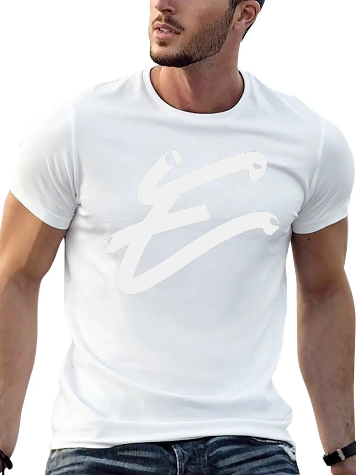 Stylish Black T-Shirt with White E Logo product image 4