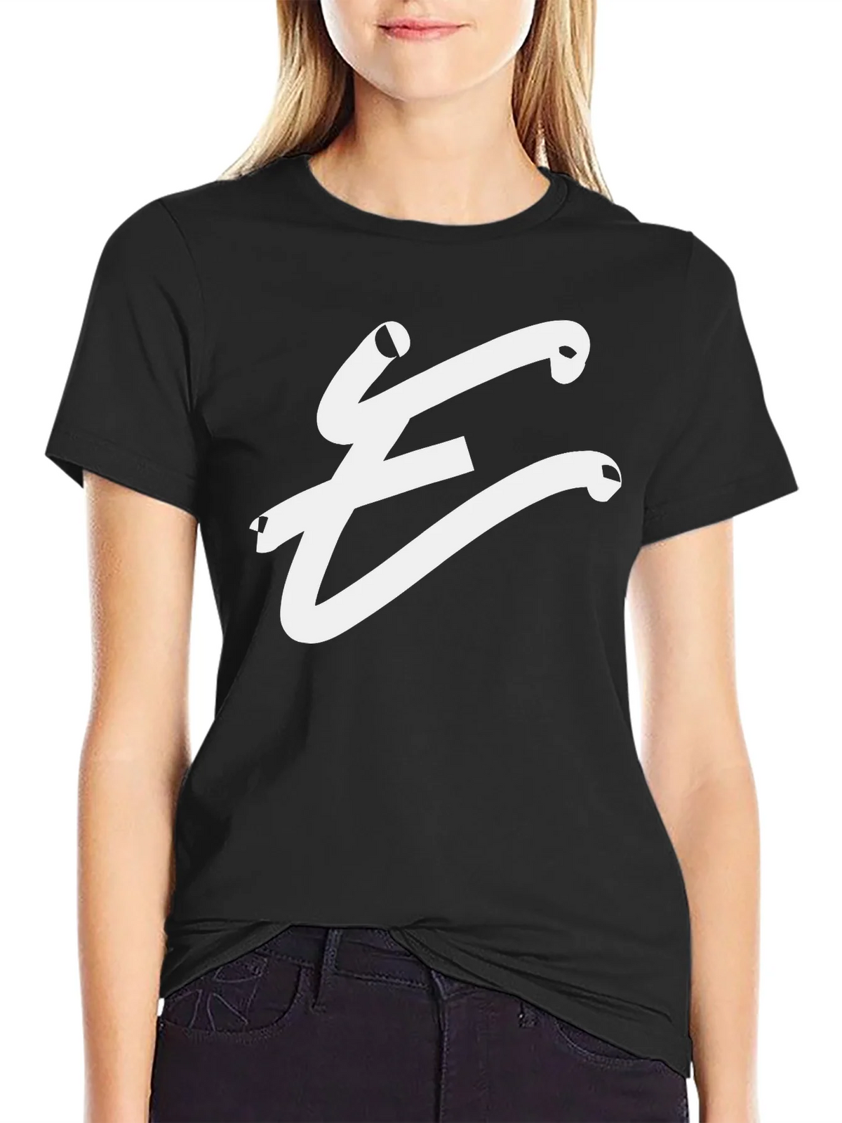 Stylish Black T-Shirt with White E Logo product image 5