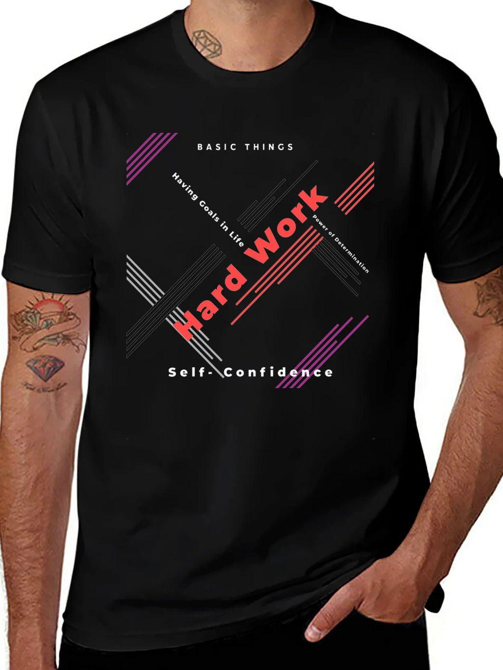 Motivational Graphic Tee - Hard Work & Determination product image 1