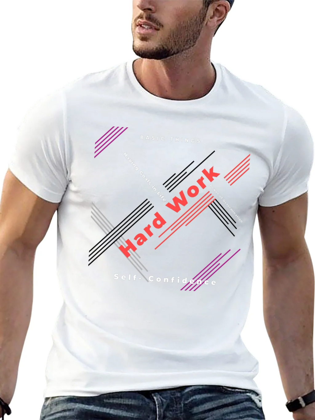 Motivational Graphic Tee - Hard Work & Determination product image 4