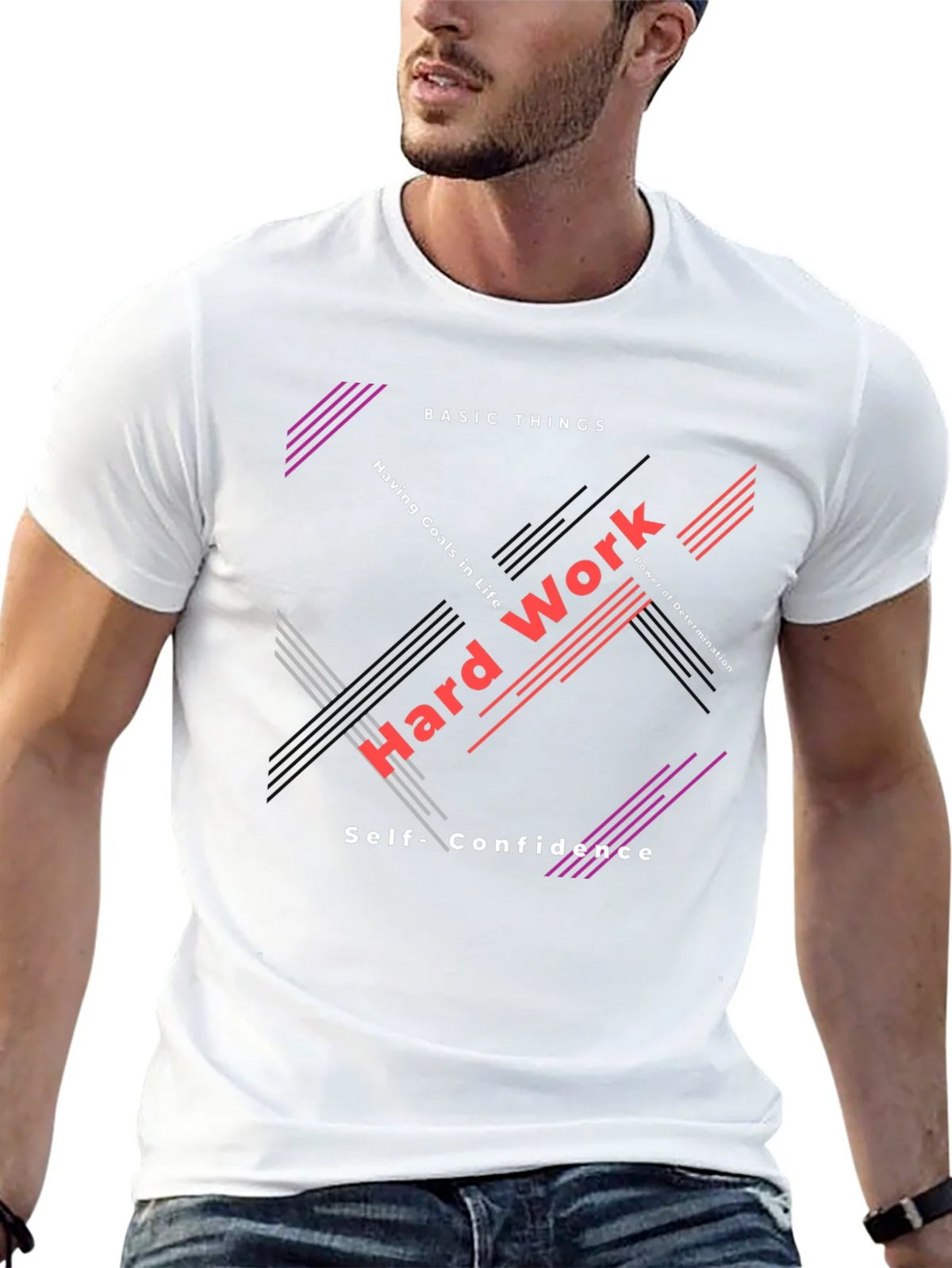Motivational Graphic Tee - Hard Work & Determination product image 4