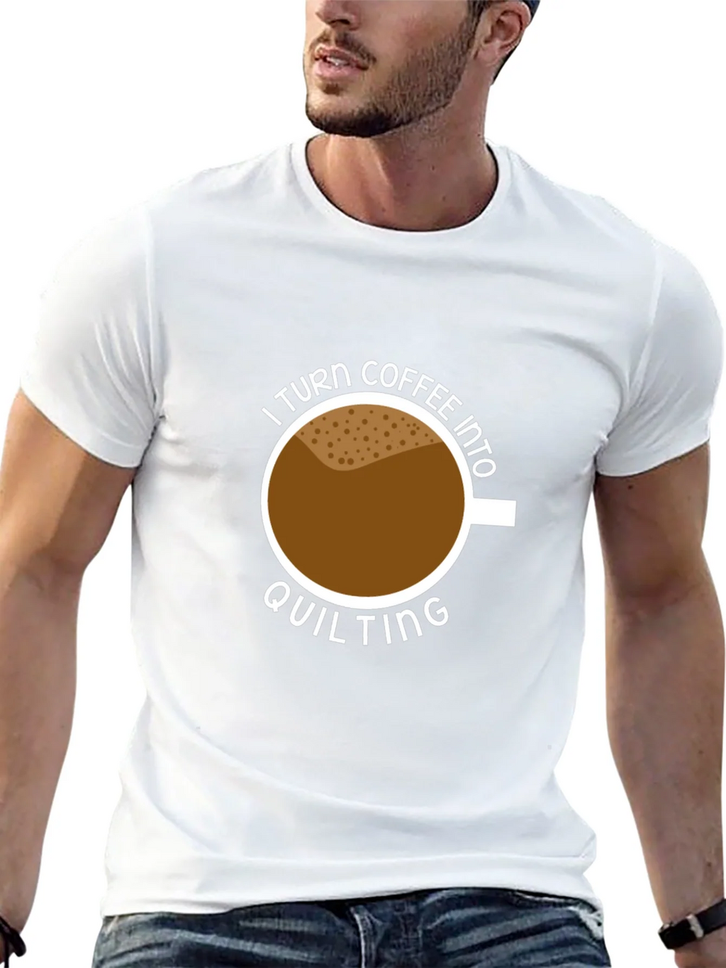 Coffee Into Quilting Graphic Tee product image 4