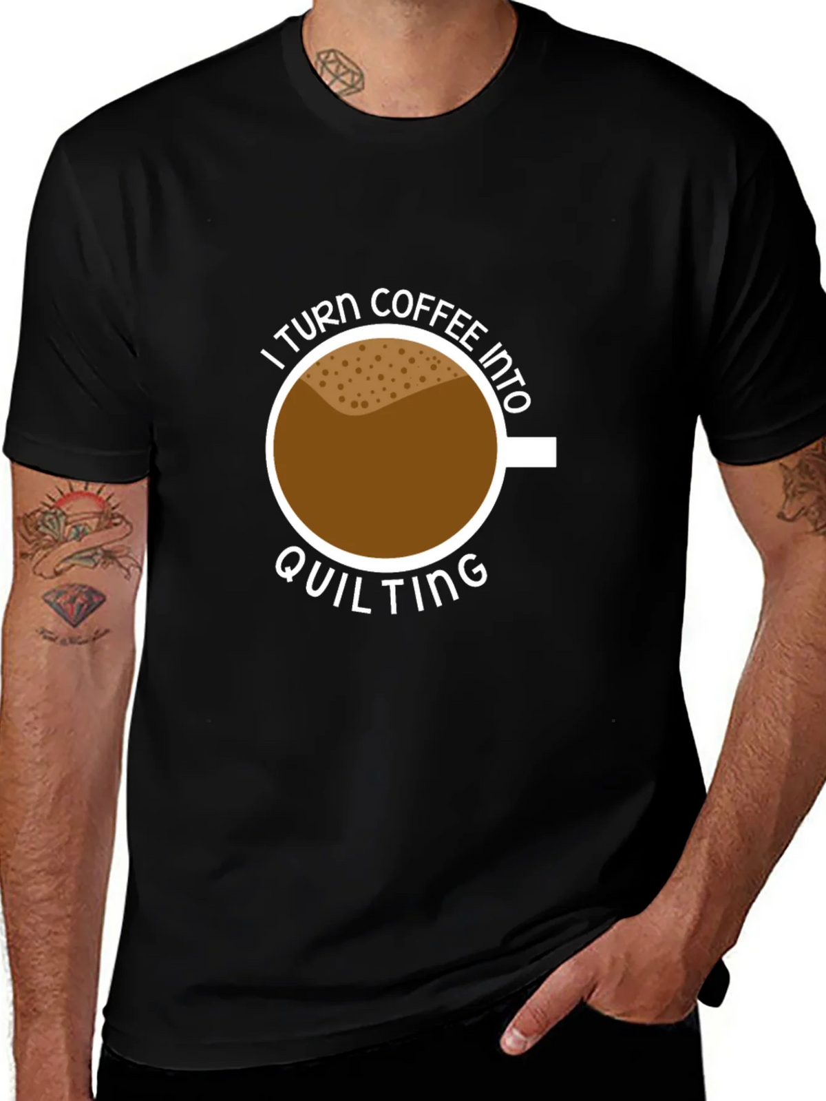 Coffee Into Quilting Graphic Tee product image 1