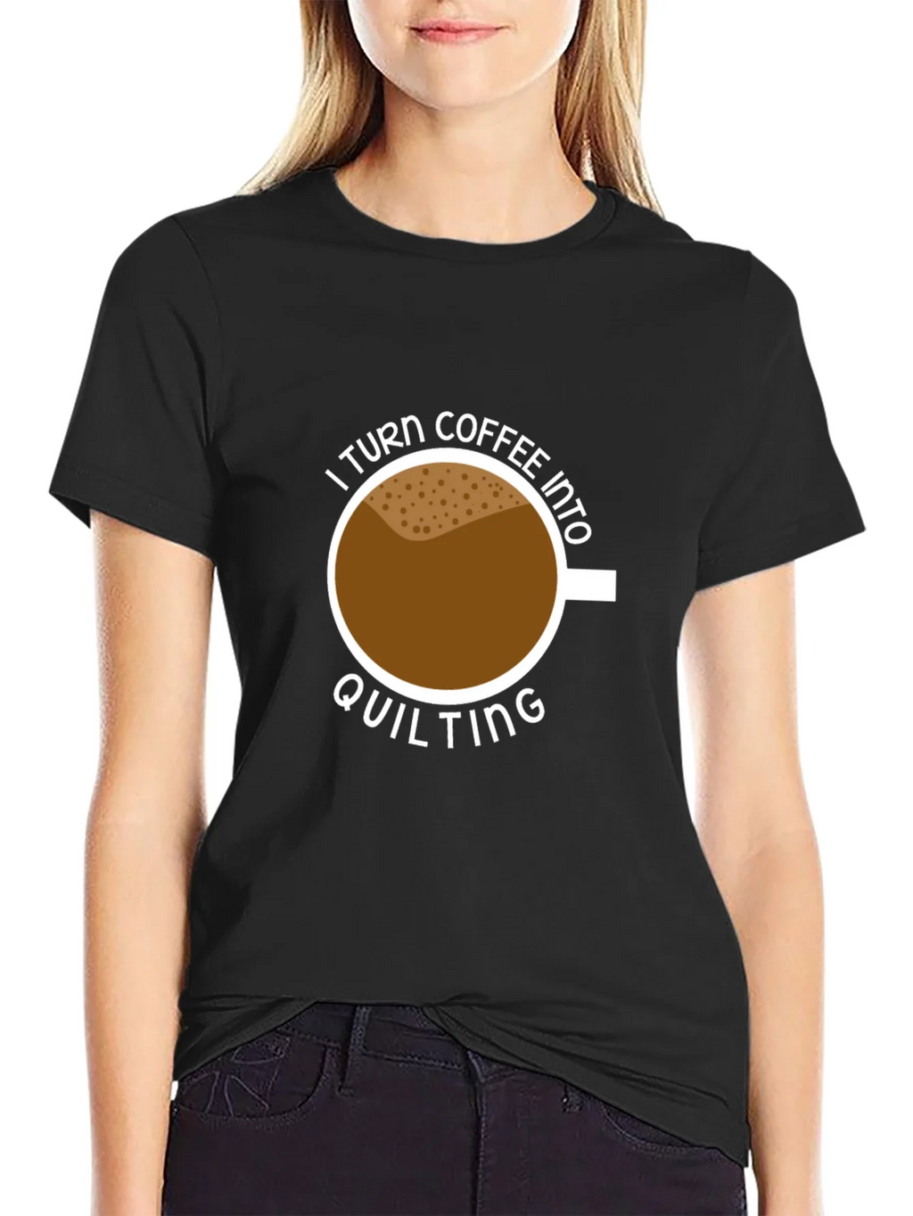 Coffee Into Quilting Graphic Tee product image 5