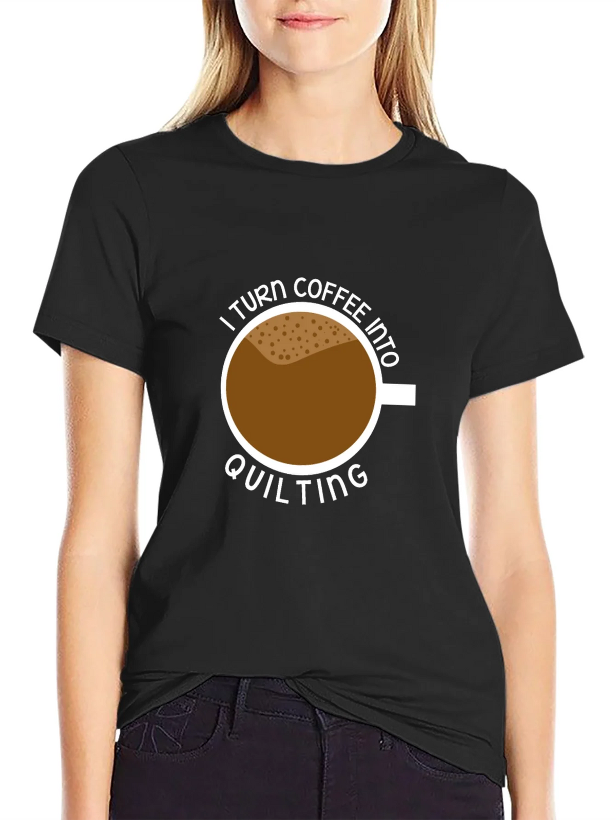 Coffee Into Quilting Graphic Tee product image 5