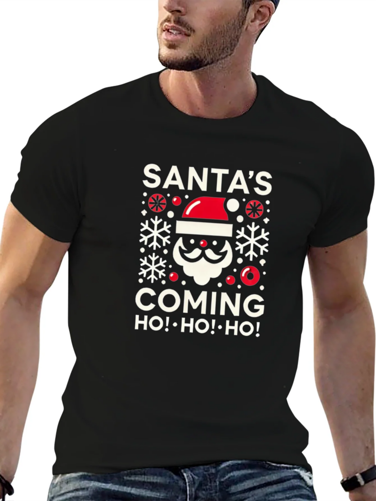 Santas Coming T-Shirt Holiday Festive product image 9