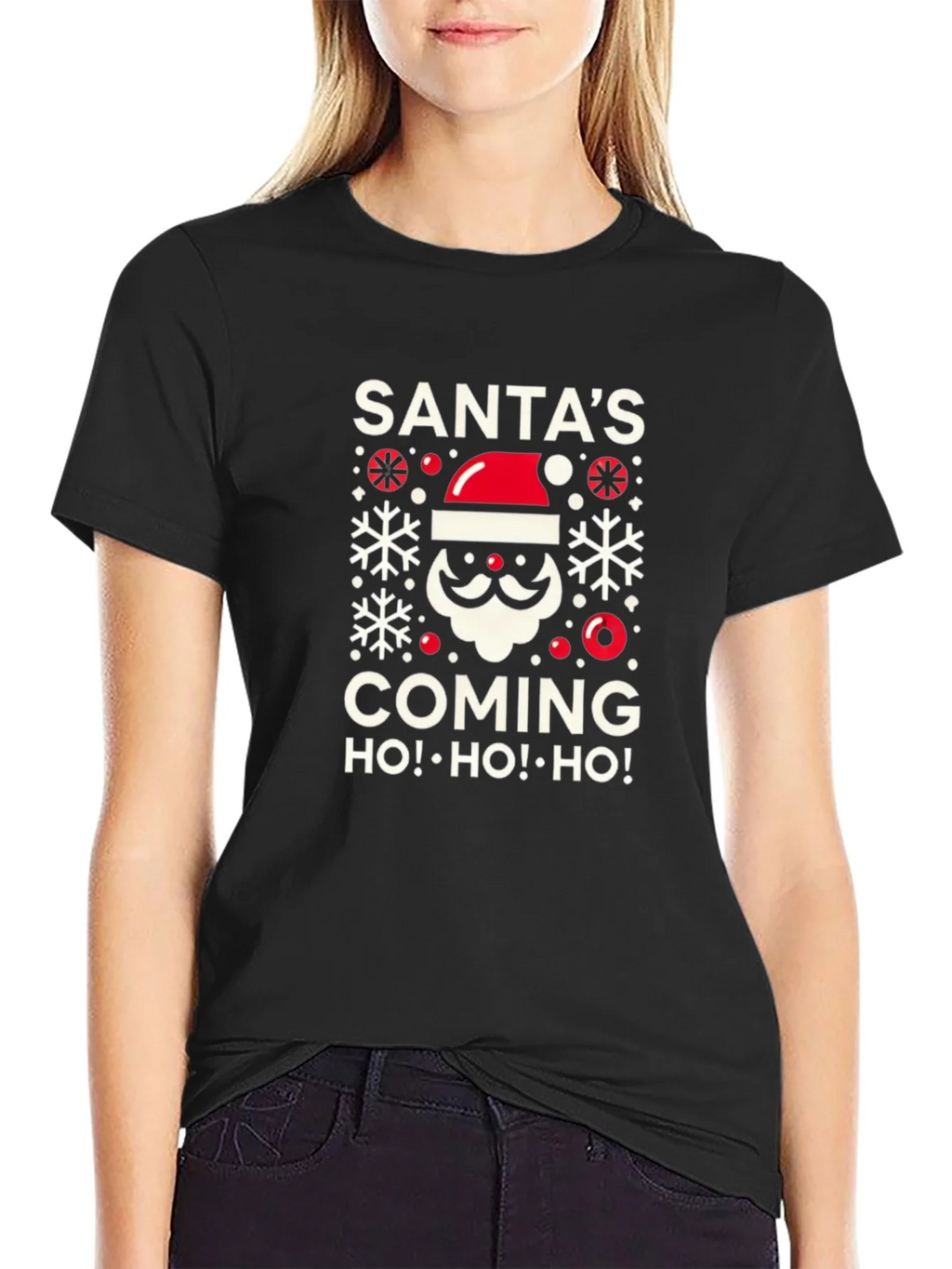 Santas Coming T-Shirt Holiday Festive product image 5