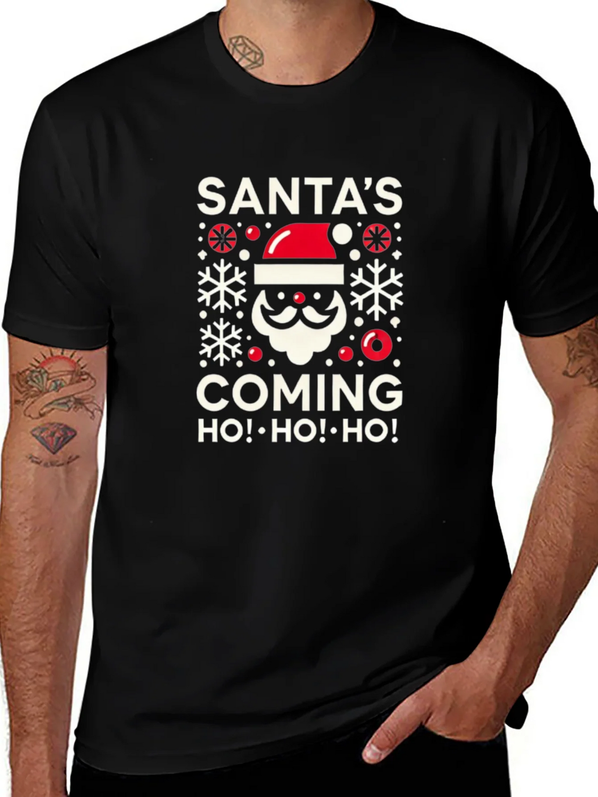 Santas Coming T-Shirt Holiday Festive product image 1
