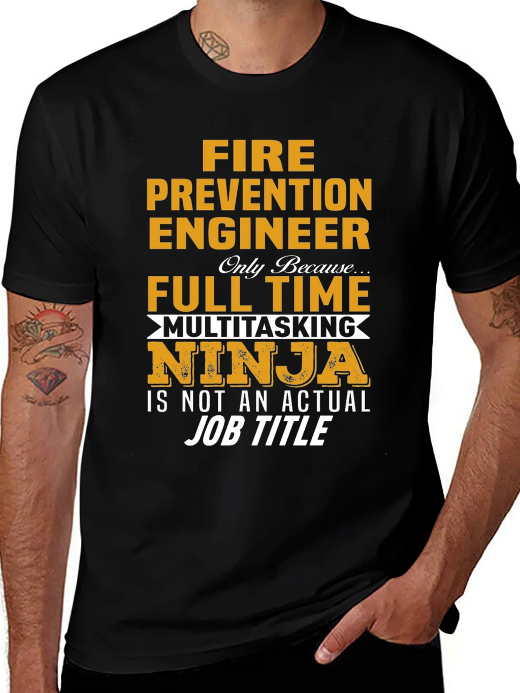 Fire Prevention Engineer Multitasking Ninja T-Shirt product image 1