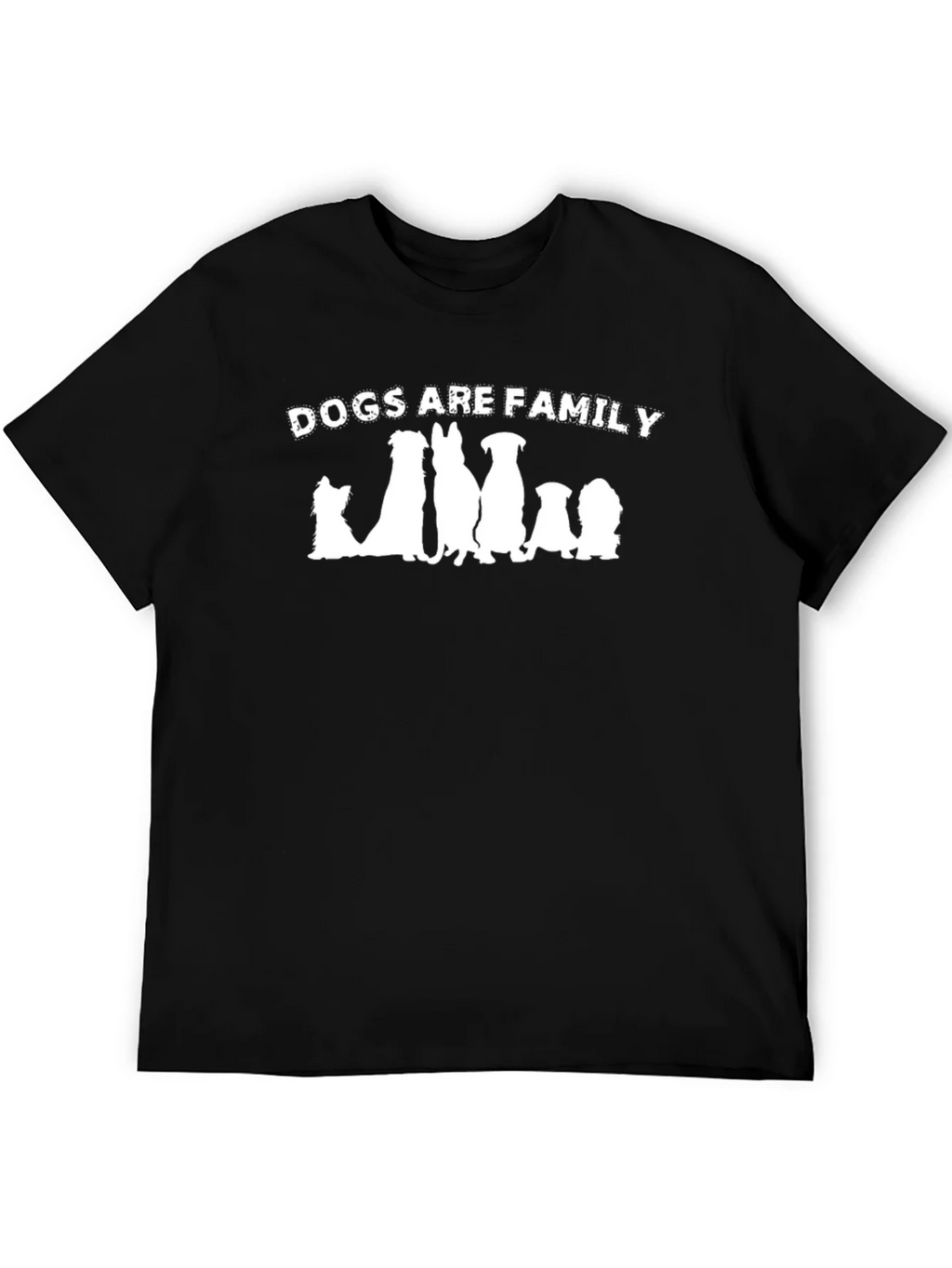 Dogs Are Family Graphic Tee - Black Cotton Blend product image 8