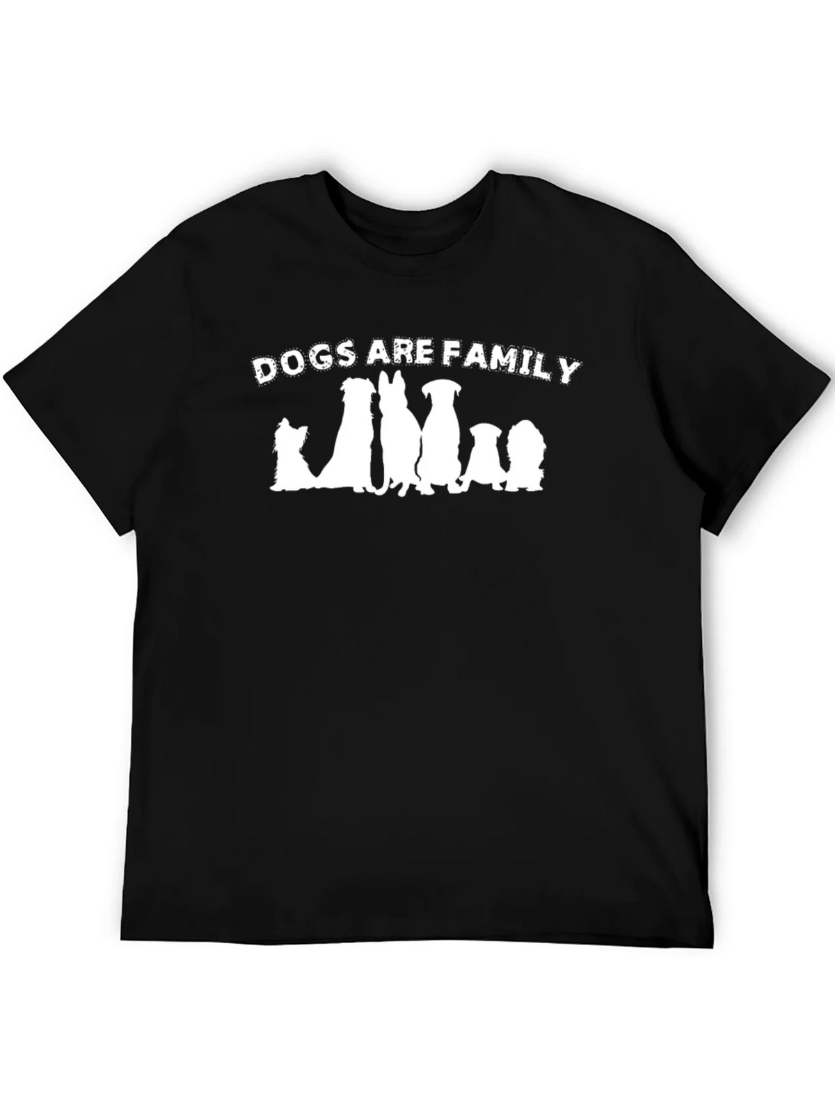 Dogs Are Family Graphic Tee - Black Cotton Blend product image 8