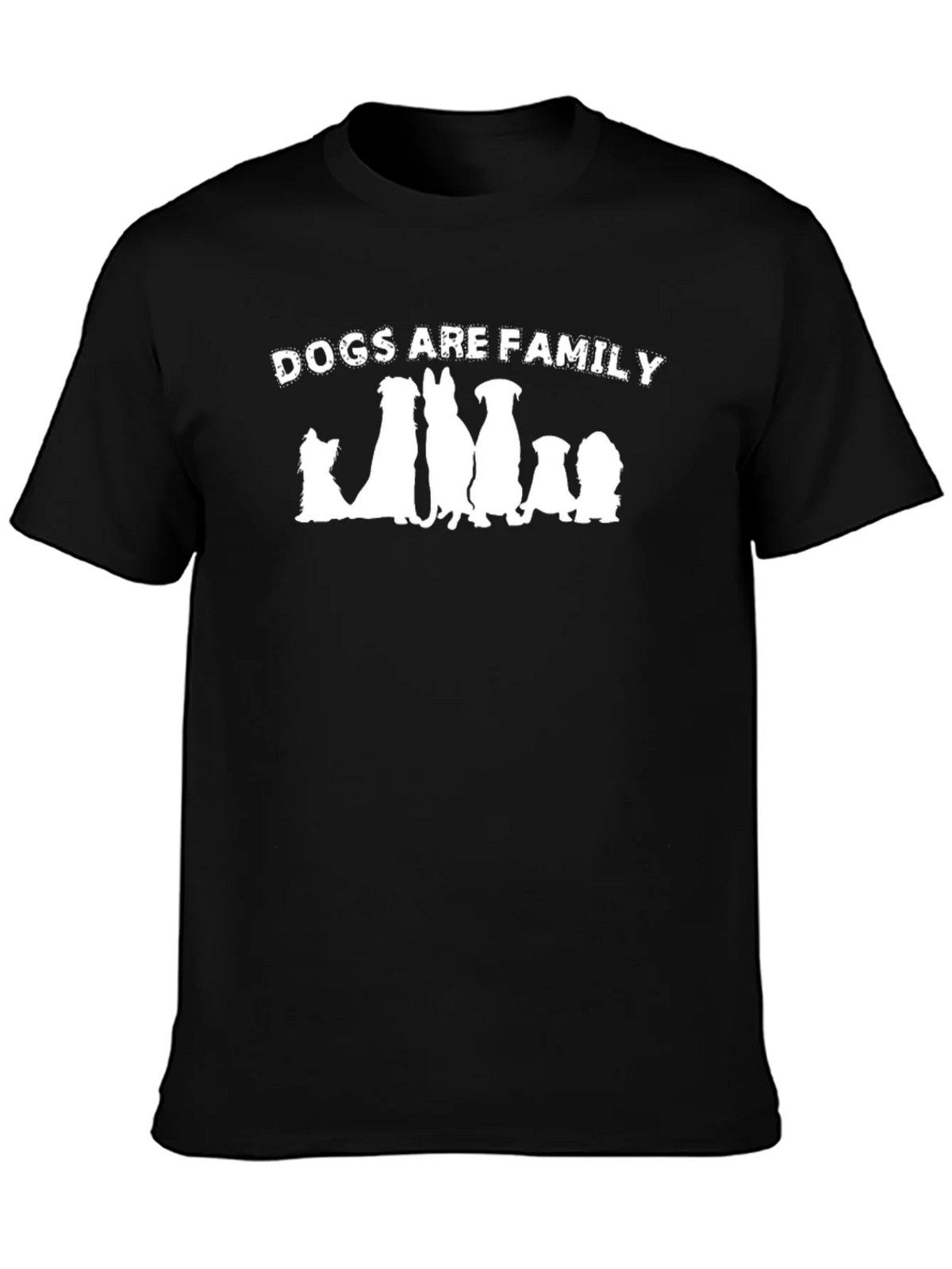 Dogs Are Family Graphic Tee - Black Cotton Blend product image 6