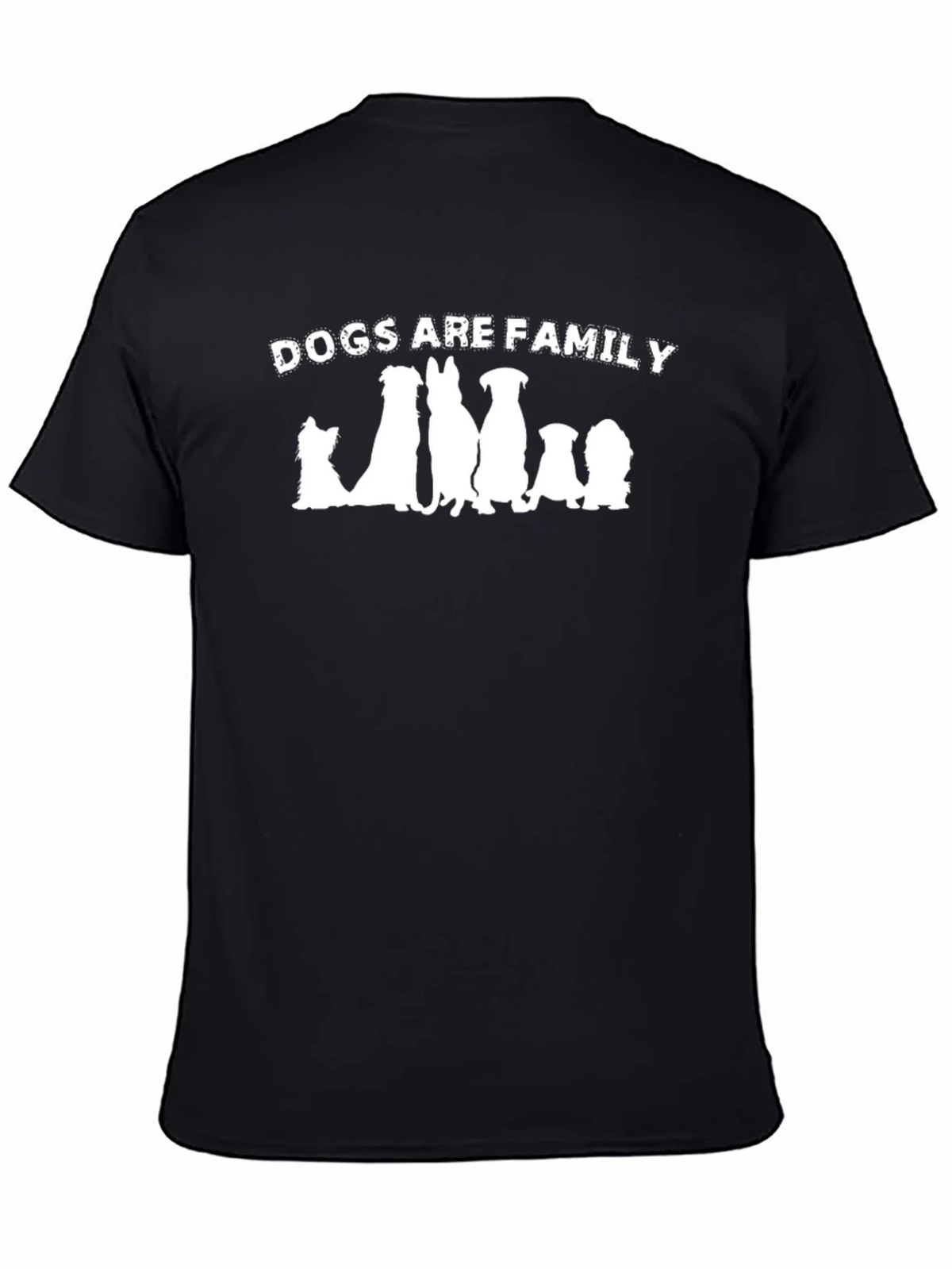 Dogs Are Family Graphic Tee - Black Cotton Blend product image 7