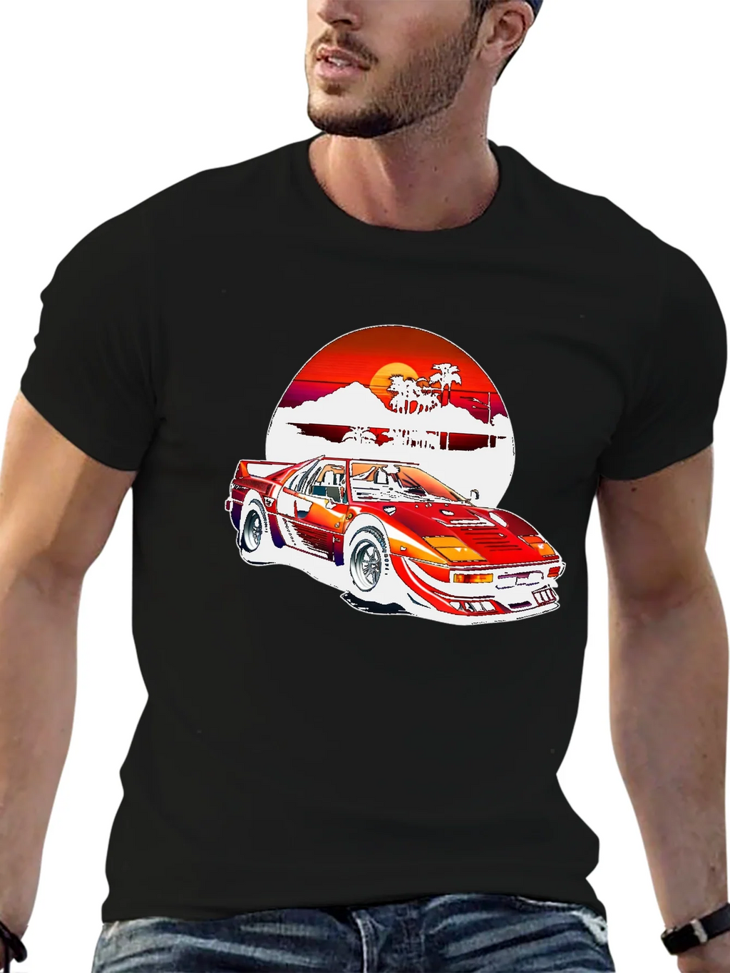 Retro 80s Style Car Graphic Tee product image 3