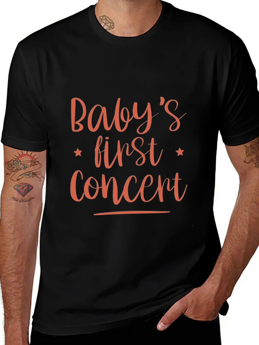 Babys First Concert Black Cotton T-Shirt product image 1