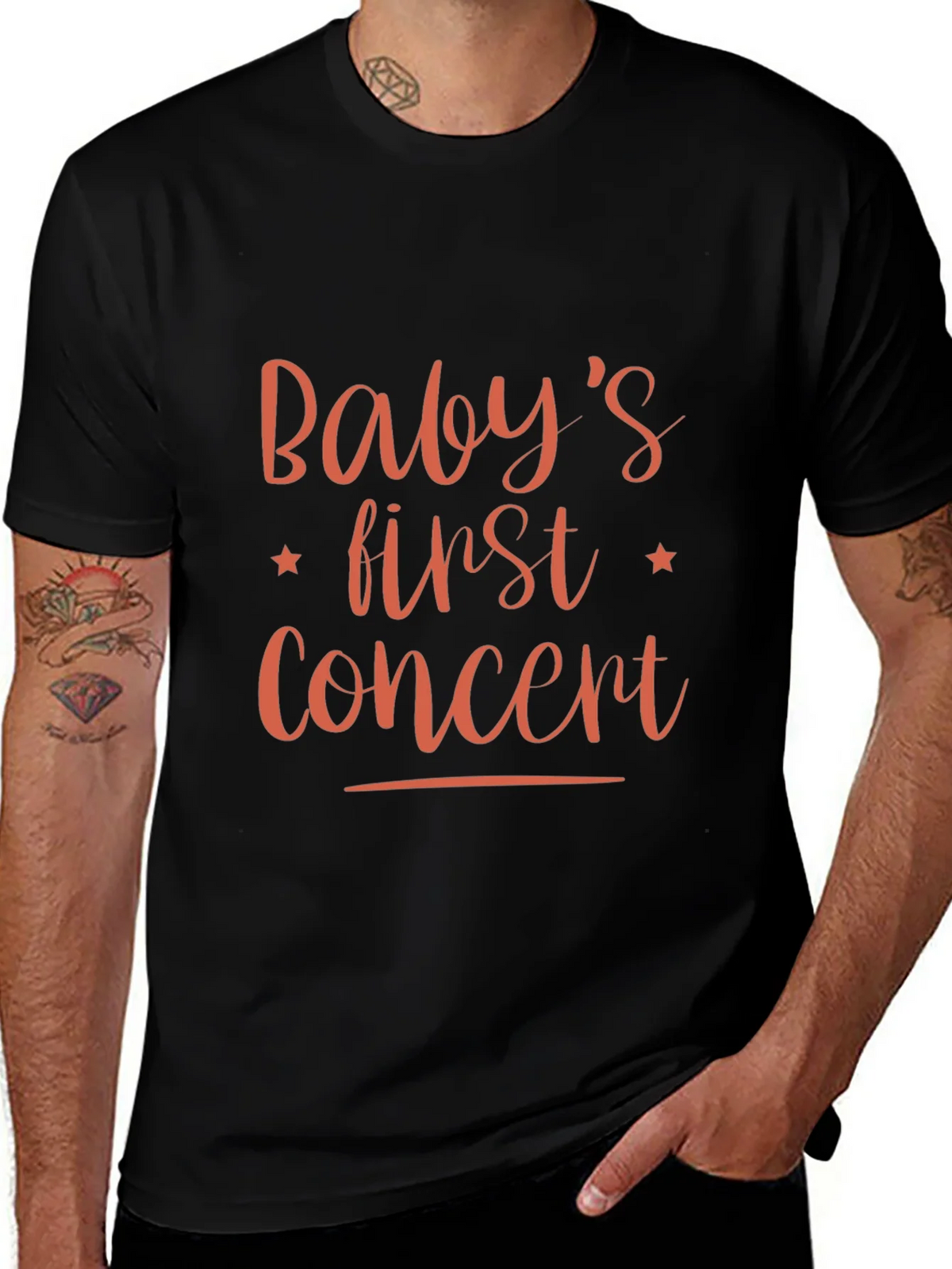 Babys First Concert Black Cotton T-Shirt product image 1