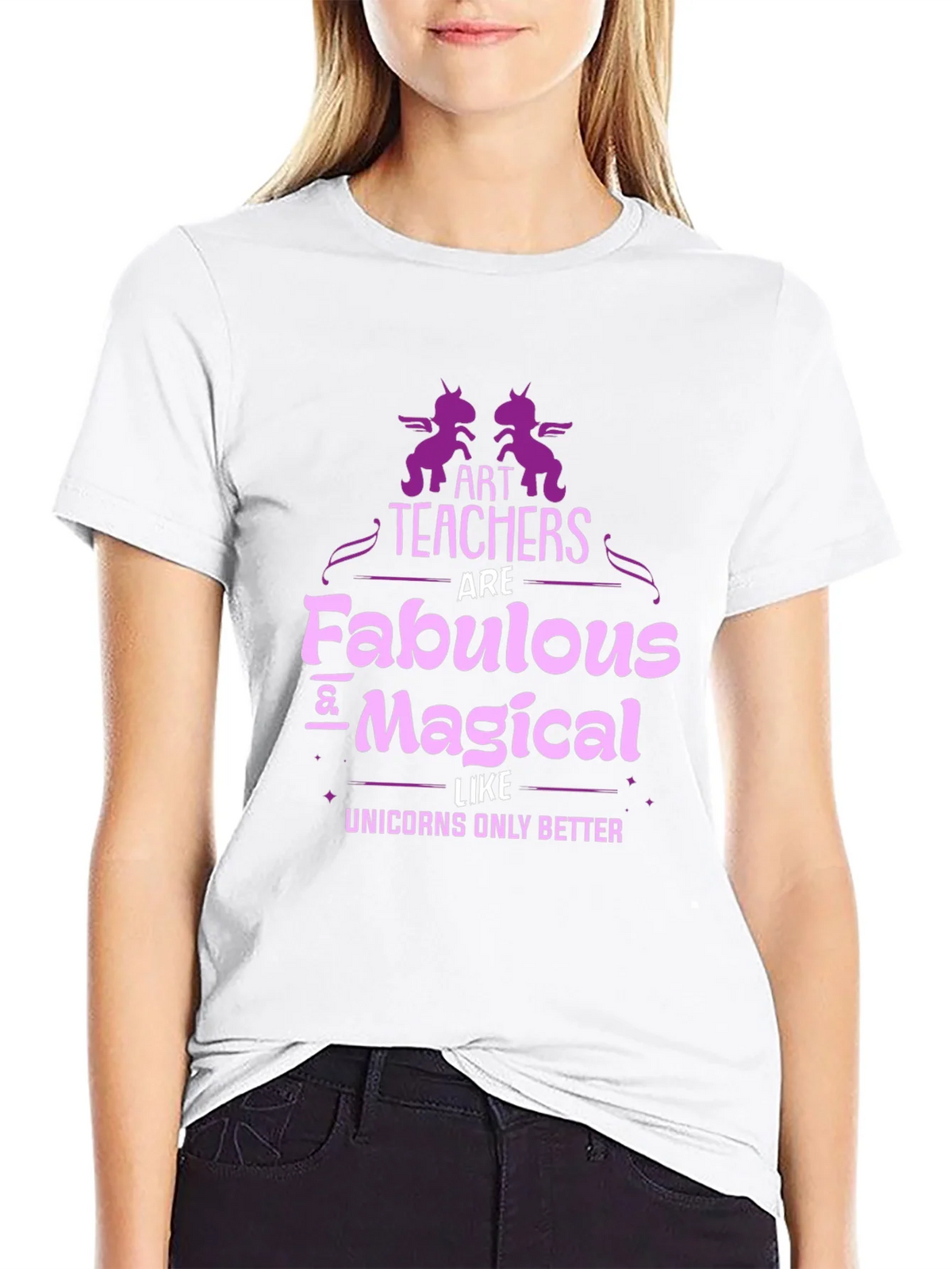 Art Teacher Fabulous Magical Unicorns T-Shirt product image 11