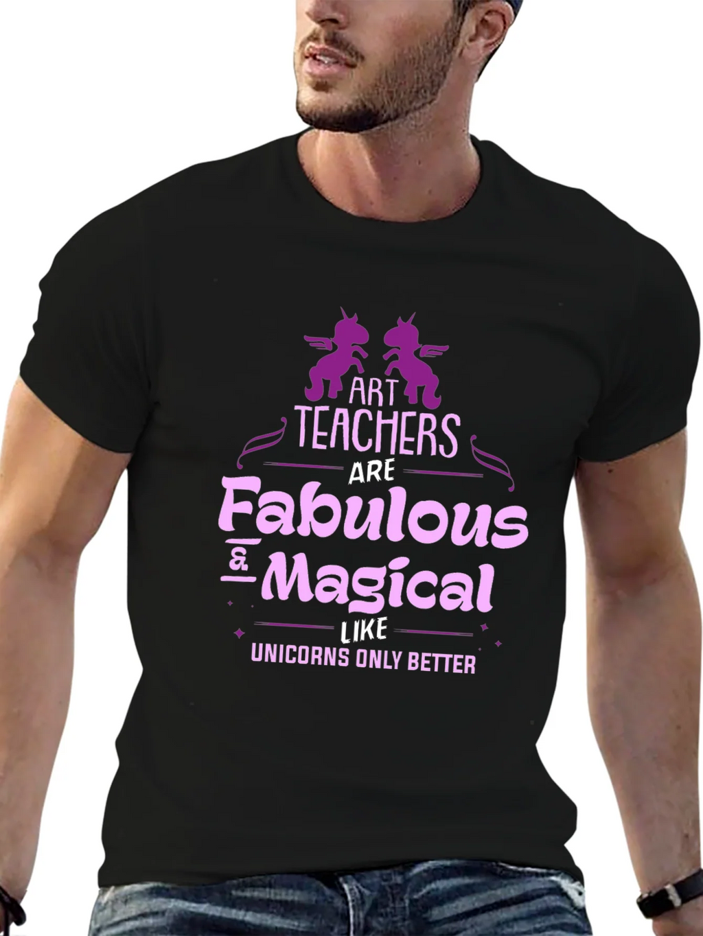 Art Teacher Fabulous Magical Unicorns T-Shirt product image 9