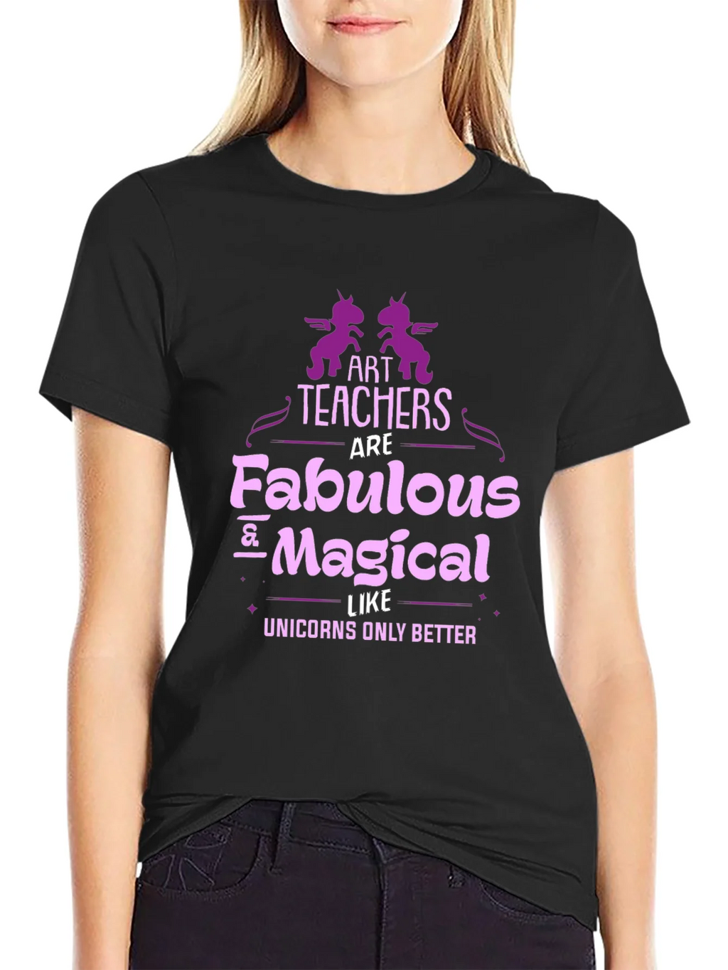 Art Teacher Fabulous Magical Unicorns T-Shirt product image 5
