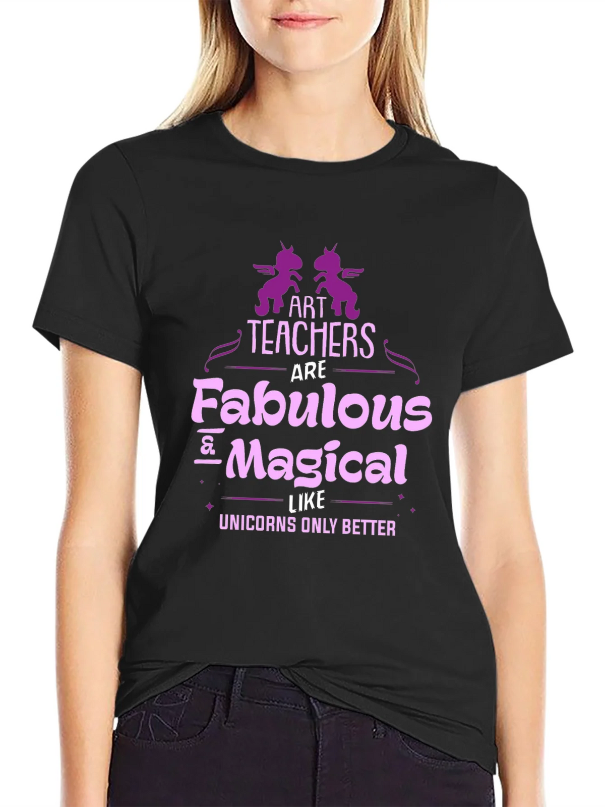 Art Teacher Fabulous Magical Unicorns T-Shirt product image 5