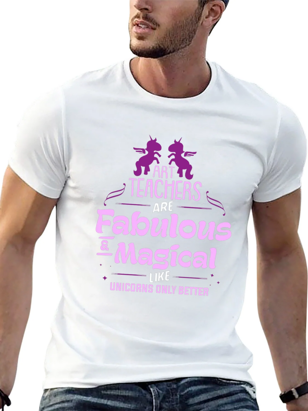 Art Teacher Fabulous Magical Unicorns T-Shirt product image 4