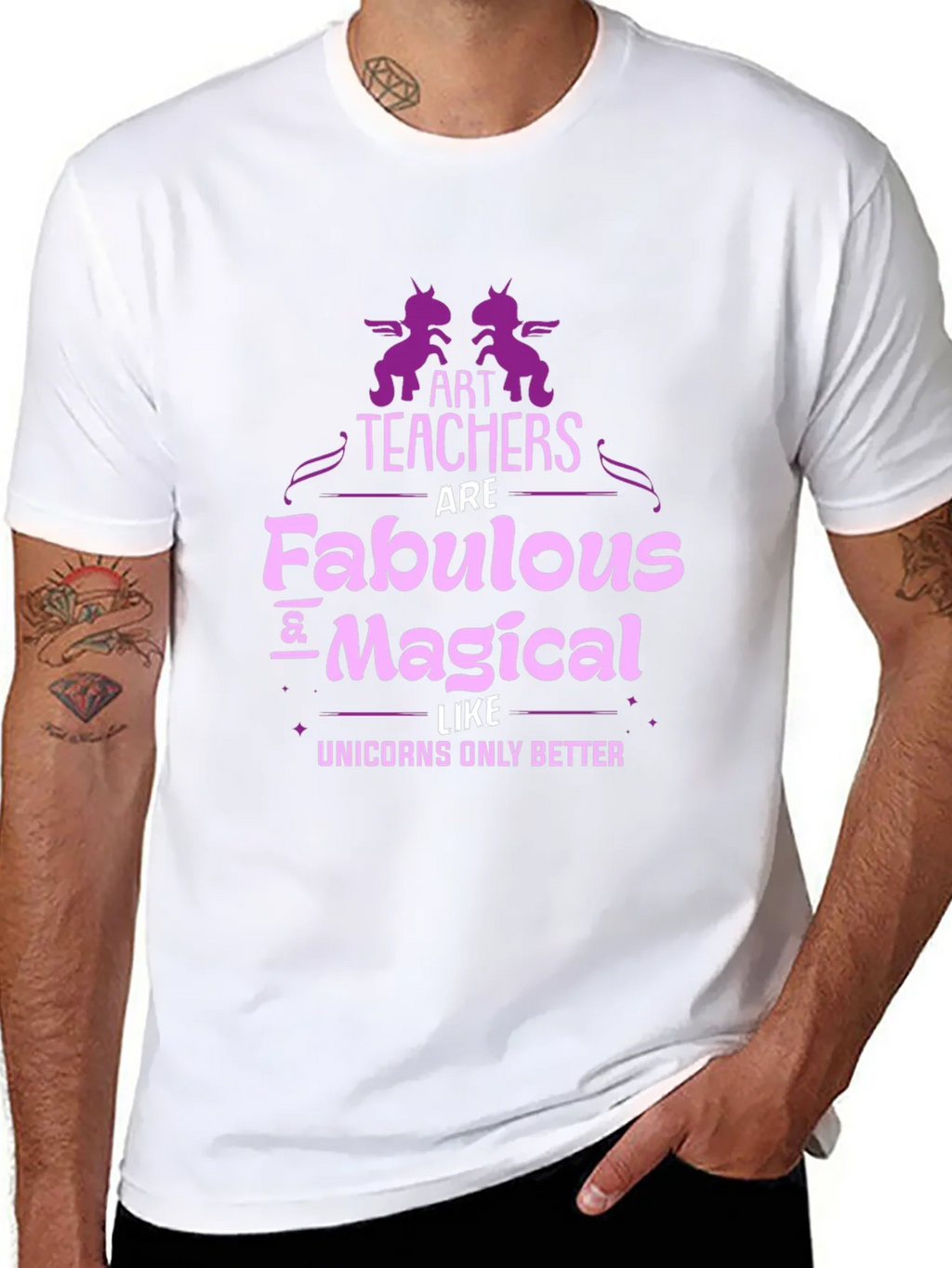 Art Teacher Fabulous Magical Unicorns T-Shirt product image 10