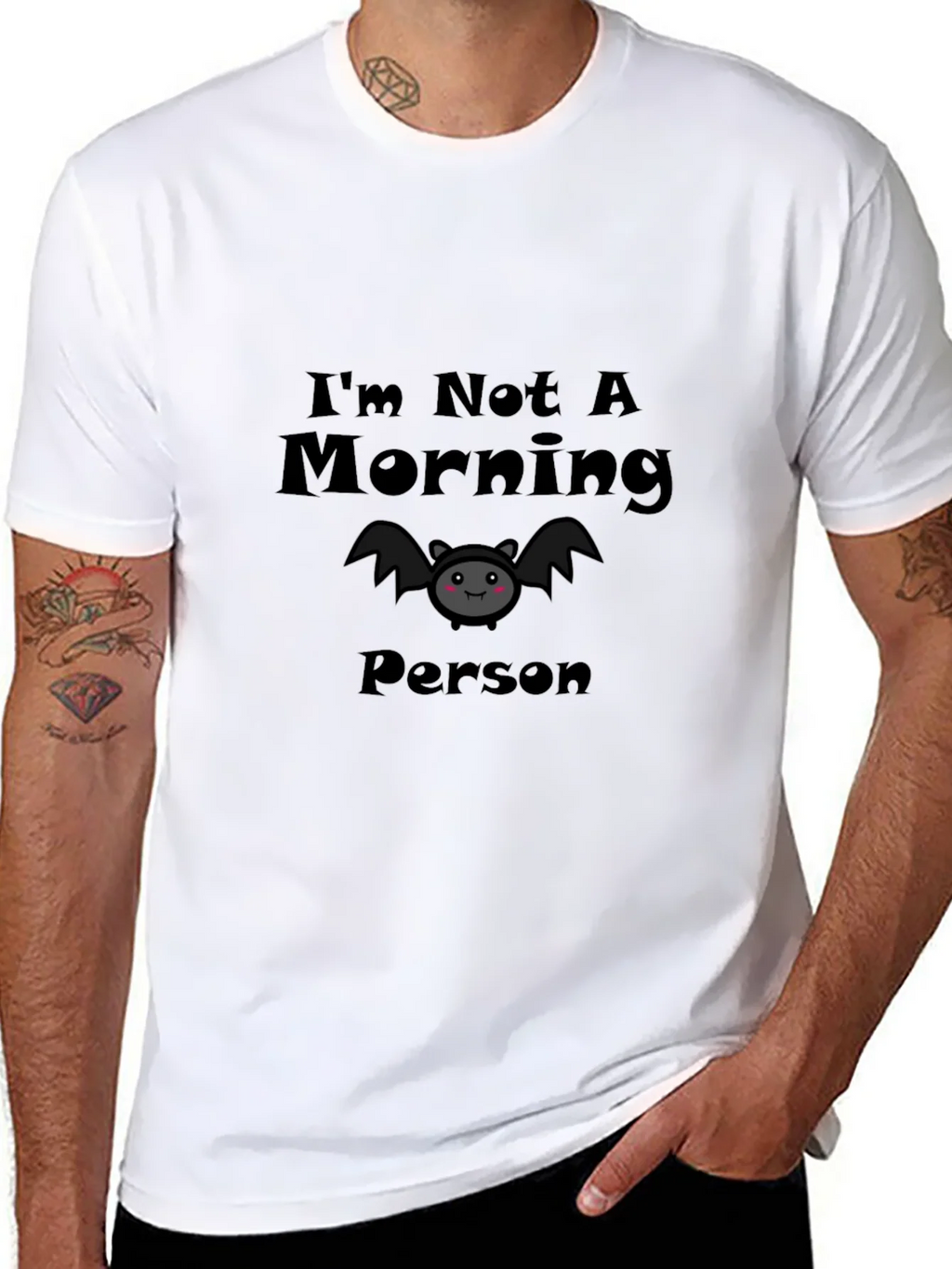 Im Not A Morning Person Bat Graphic T-Shirt product image 10