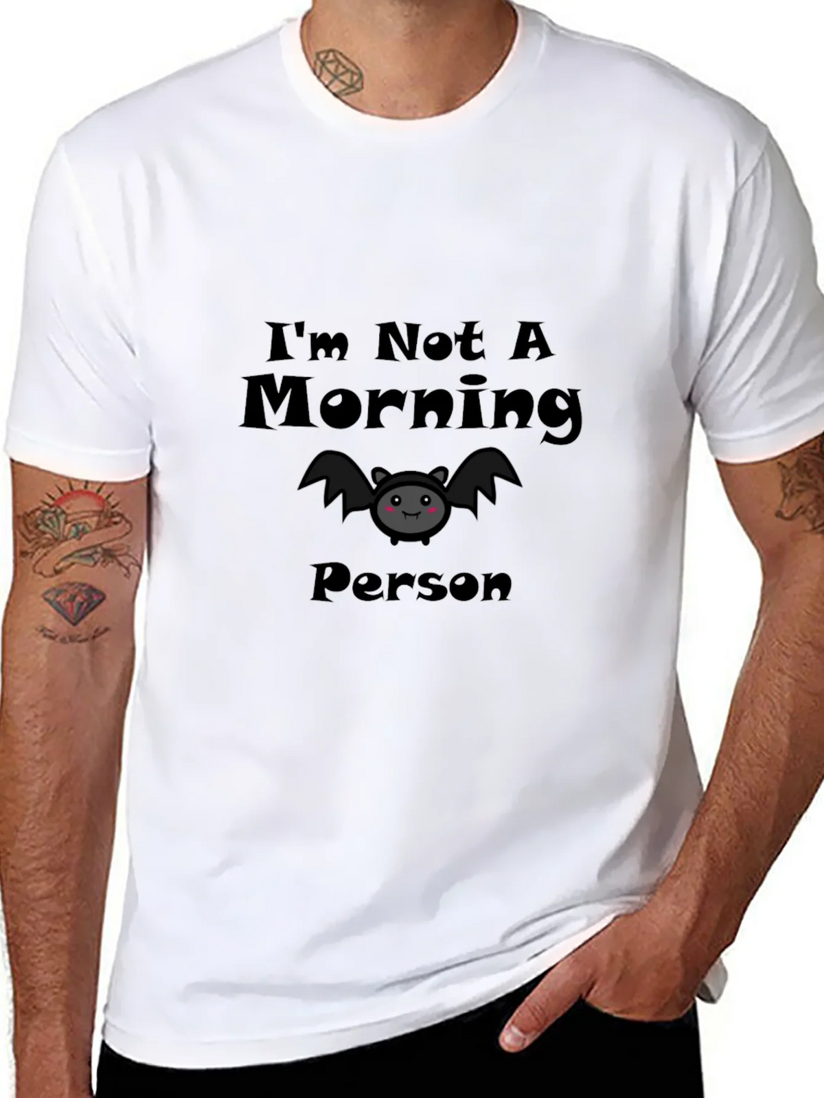 Im Not A Morning Person Bat Graphic T-Shirt product image 10
