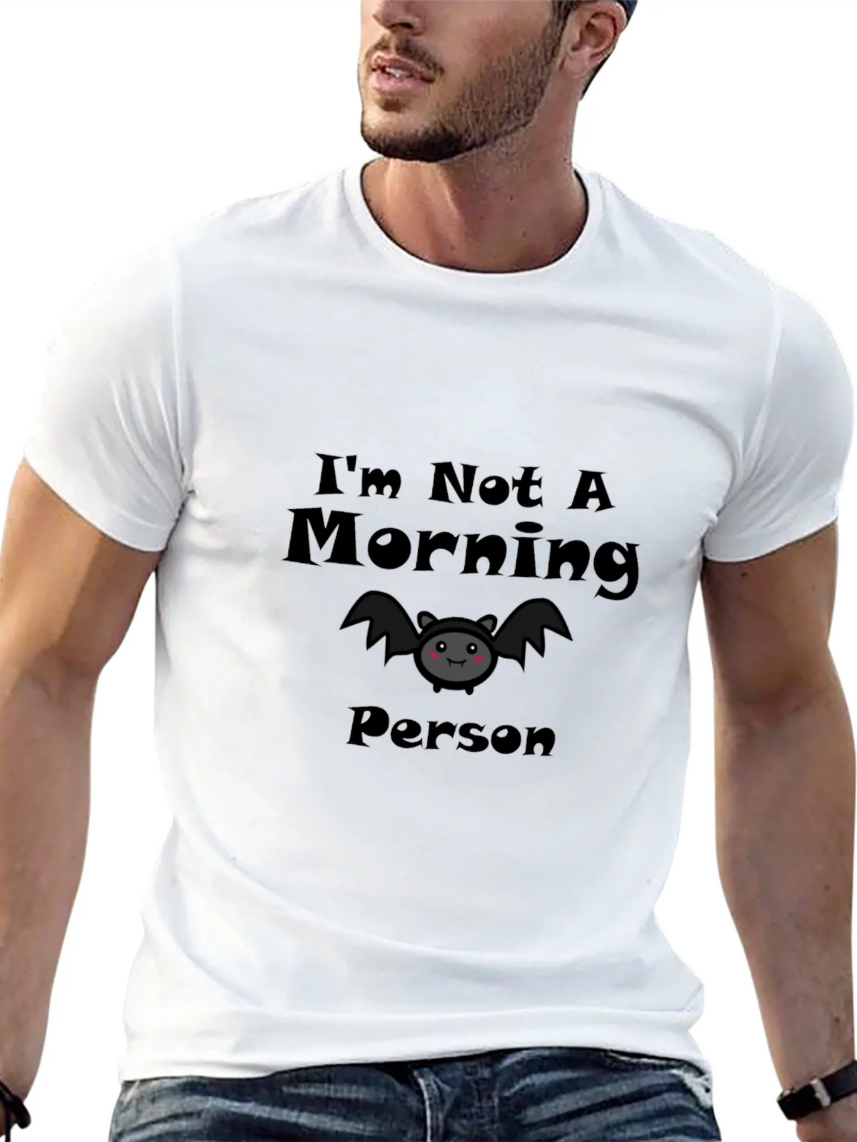 Im Not A Morning Person Bat Graphic T-Shirt product image 4