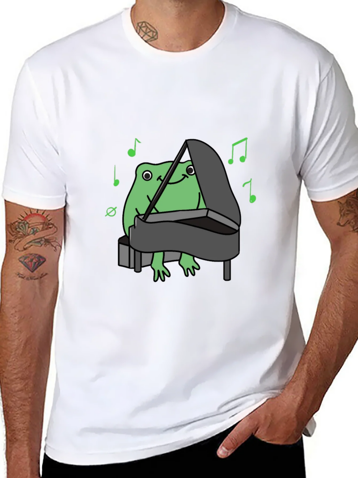 Frog Playing Piano T-Shirt - Music Lover Tee product image 1